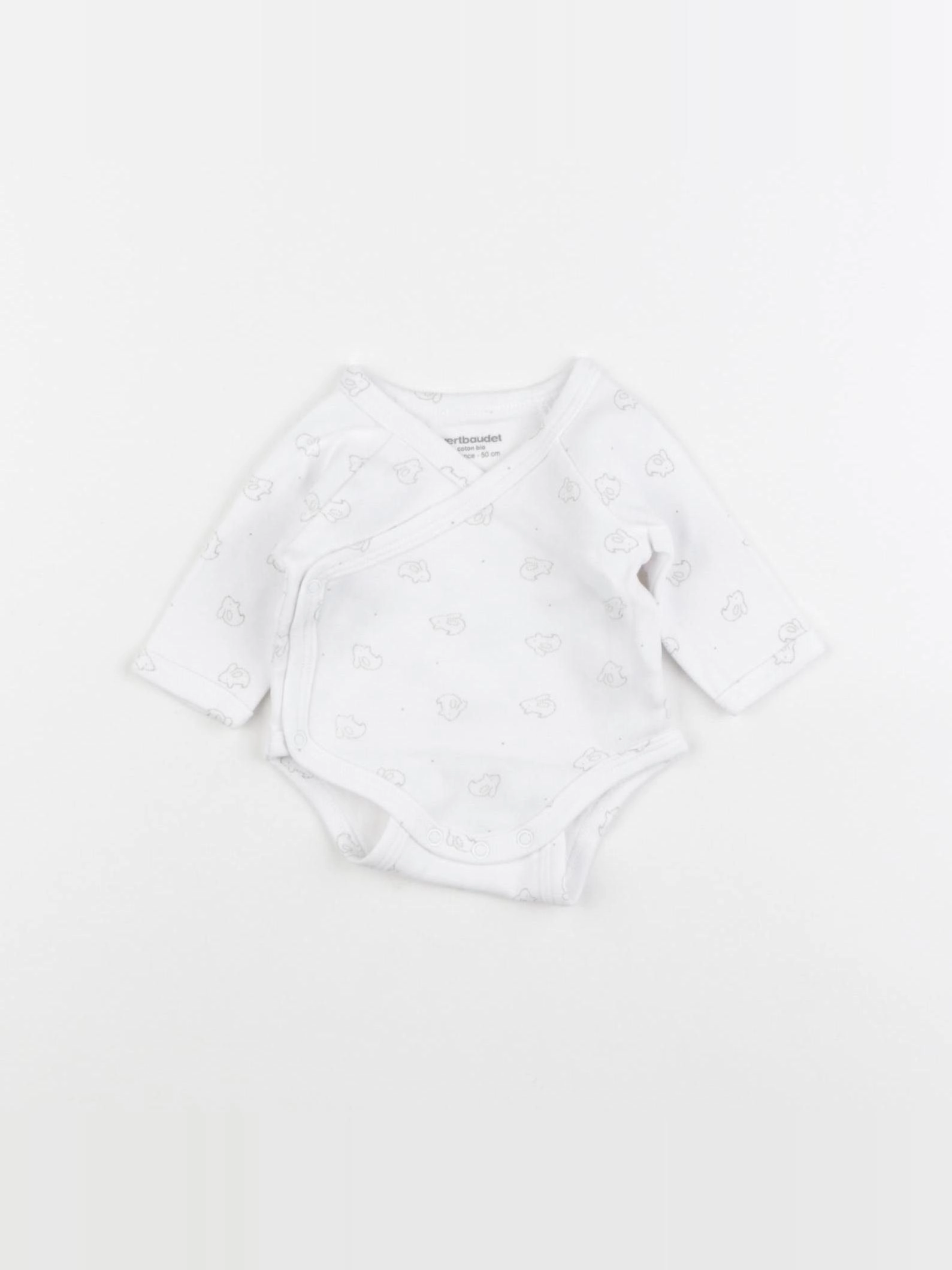 Boutchou - body velours blanc - 0 mois