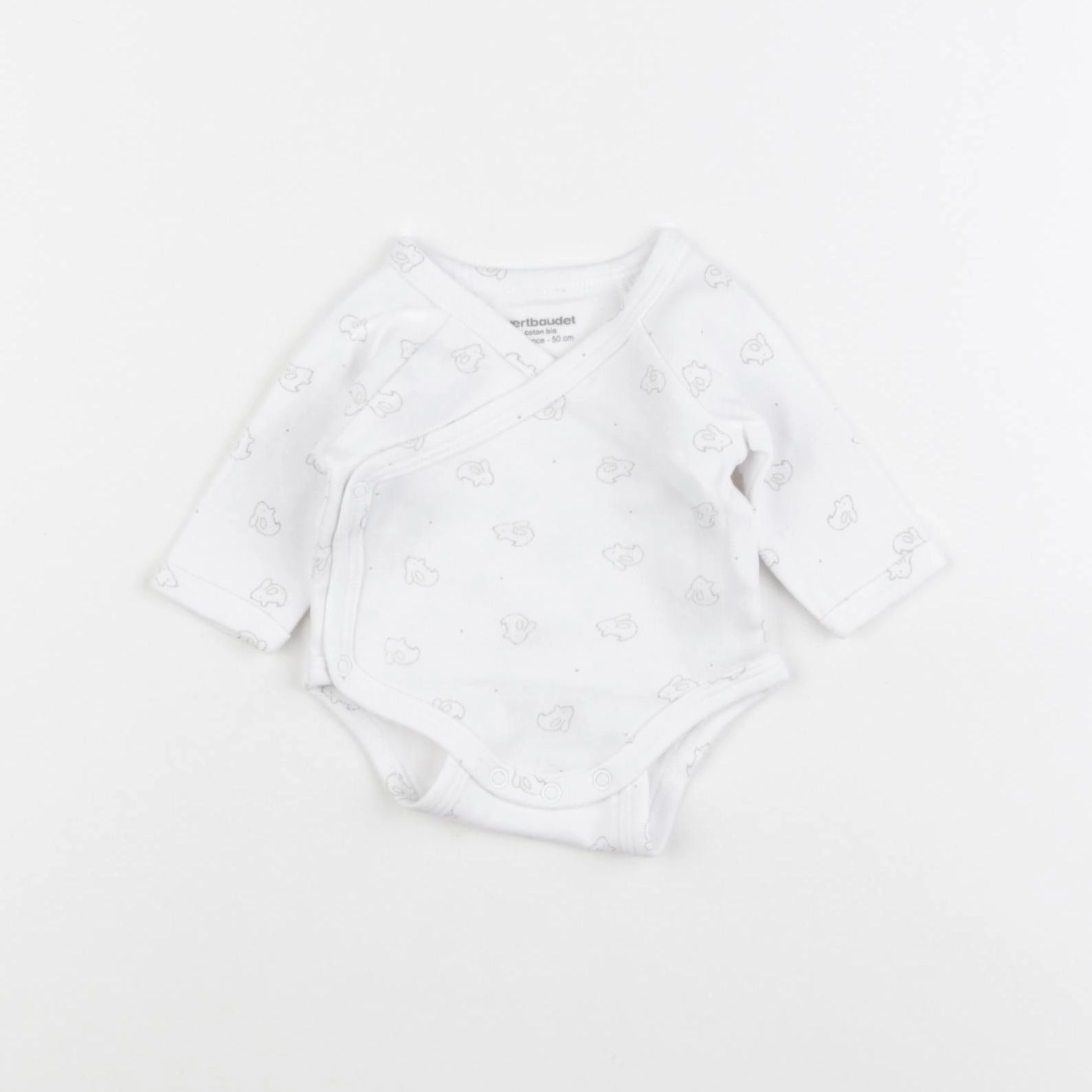 Boutchou - body velours blanc - 0 mois