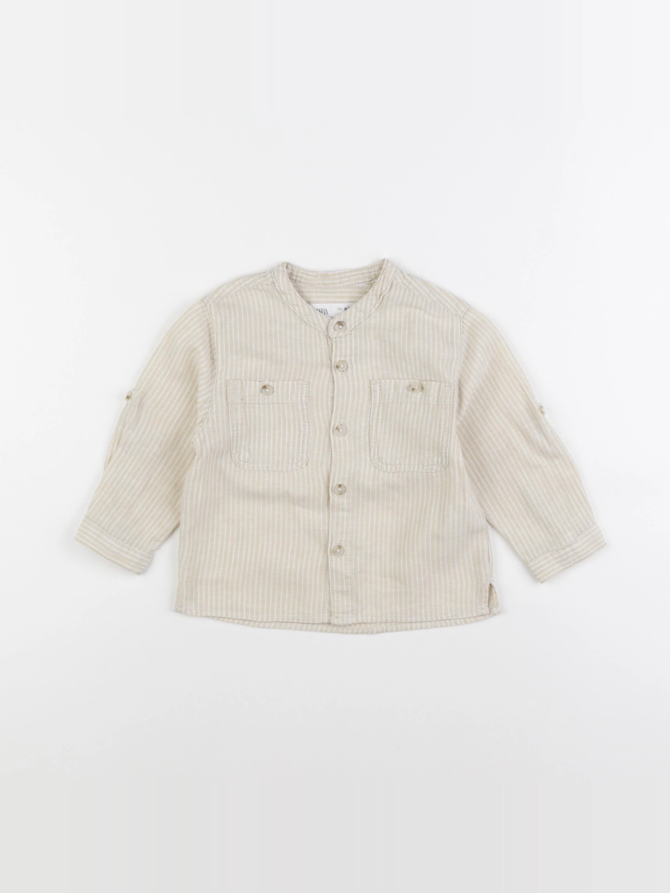 Zara - chemise beige - 9/12 mois