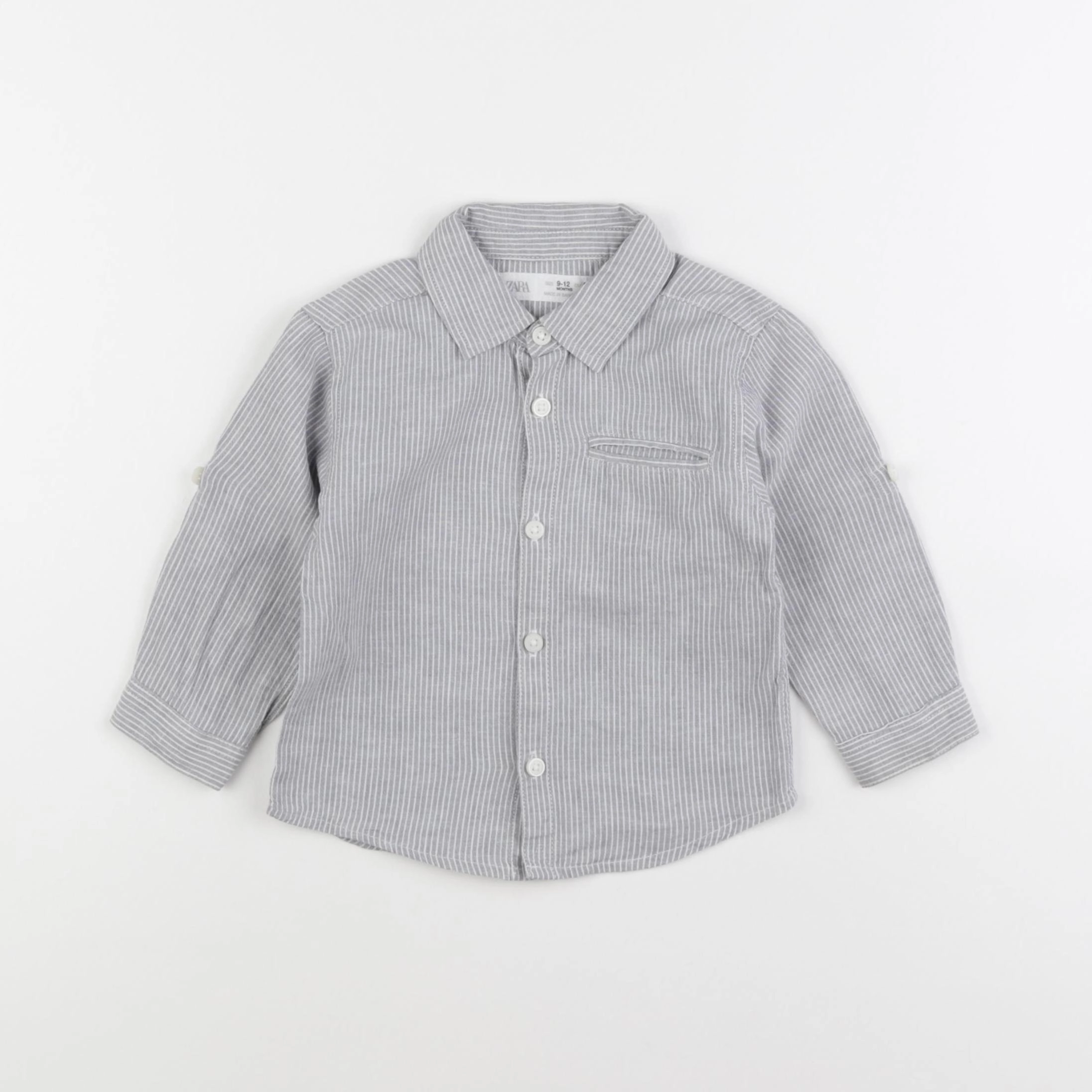 Zara - chemise gris - 9/12 mois