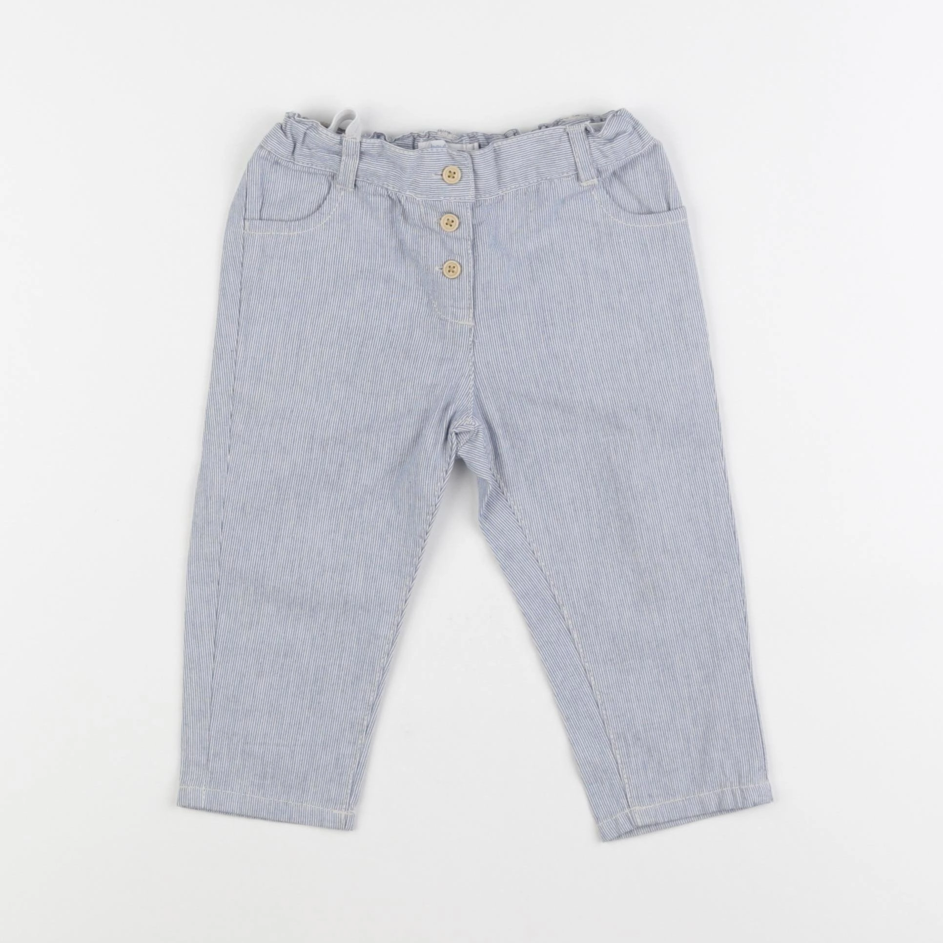 Boutchou - pantalon bleu - 9 mois