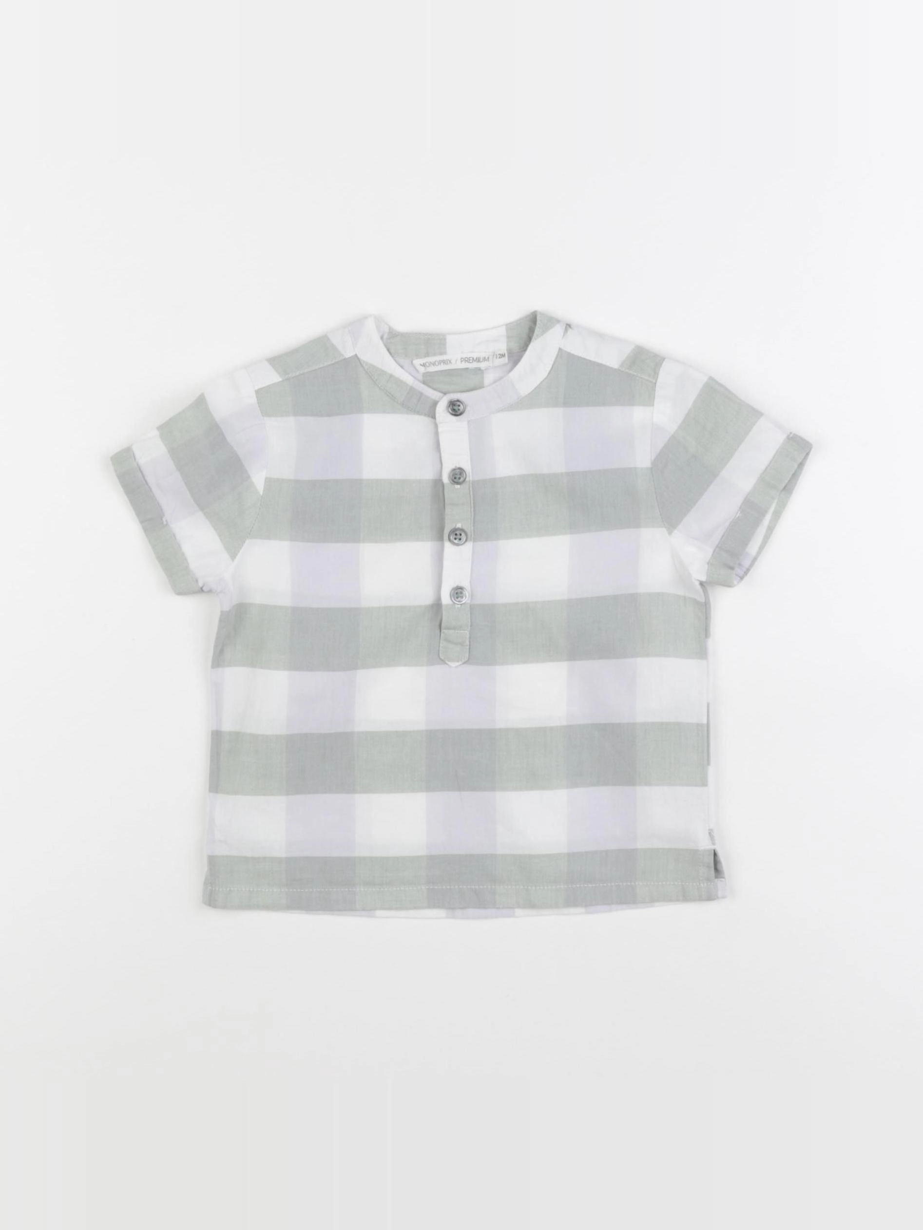 Monoprix - chemise vert - 12 mois