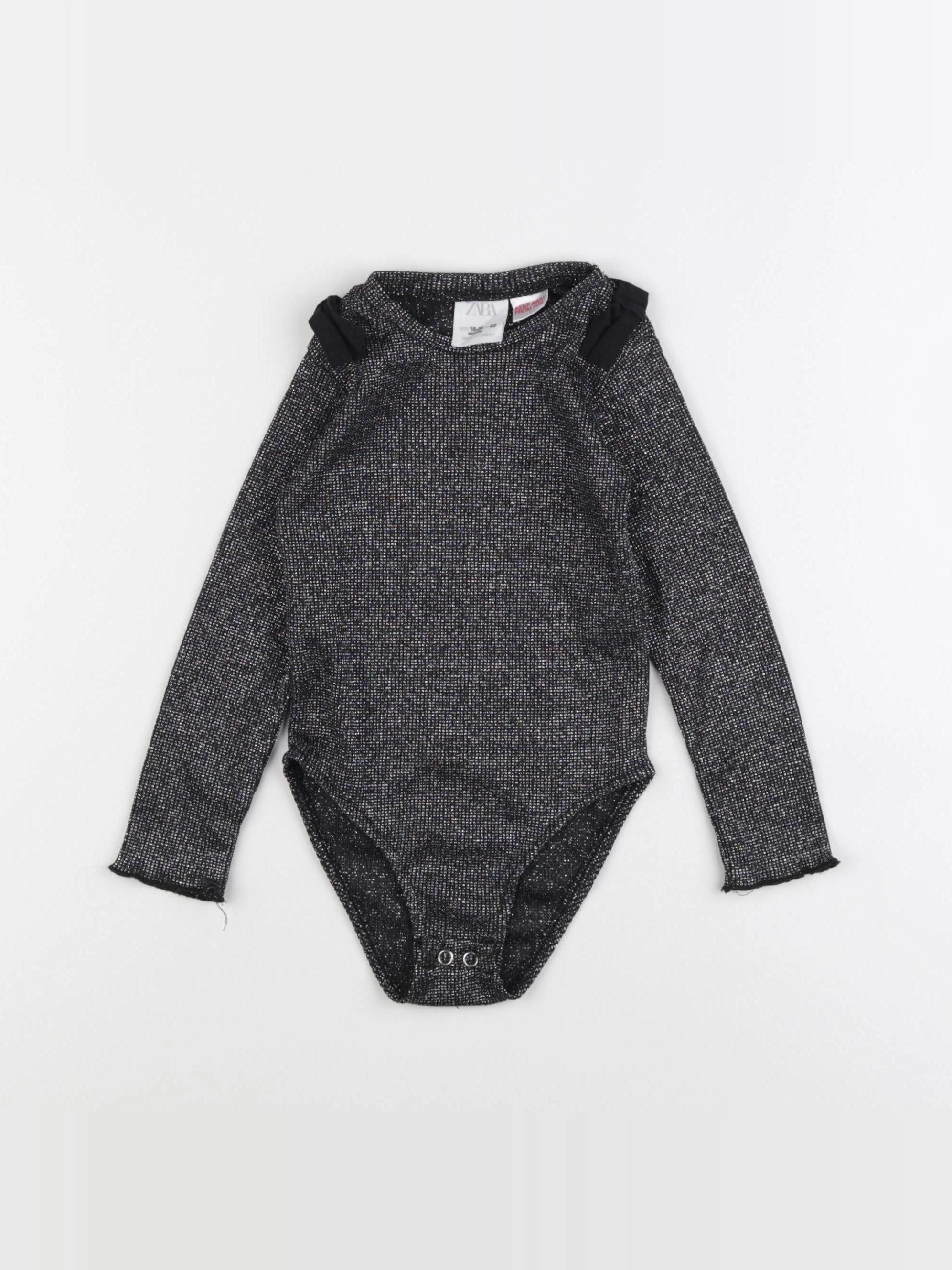 Zara - body à col argent - 18/24 mois