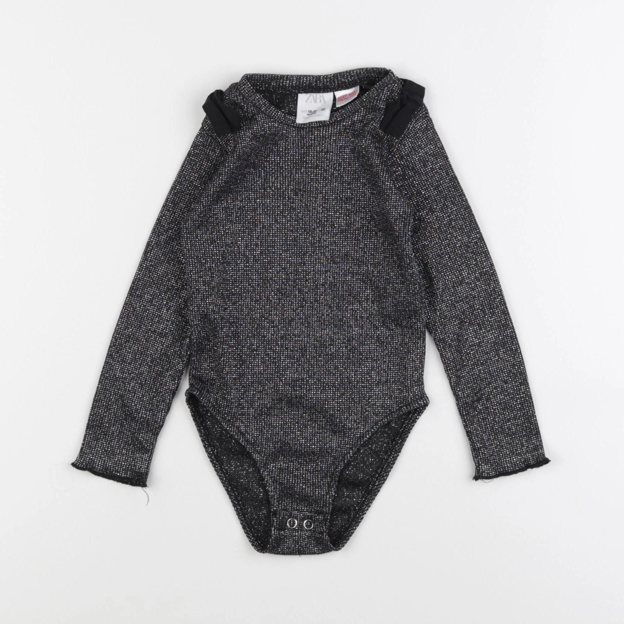 Zara - body à col argent - 18/24 mois