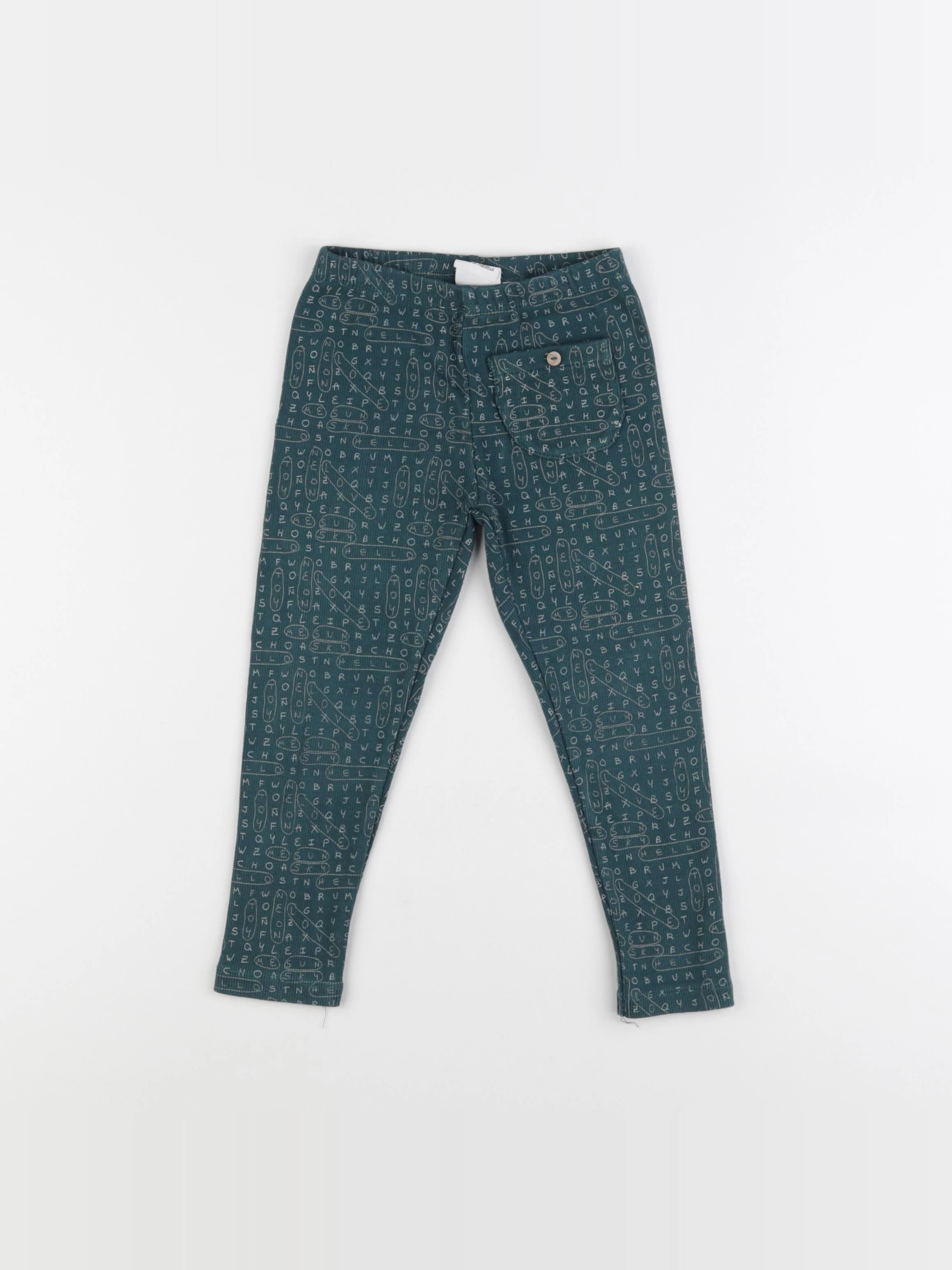 Zara - legging vert - 3/4 ans