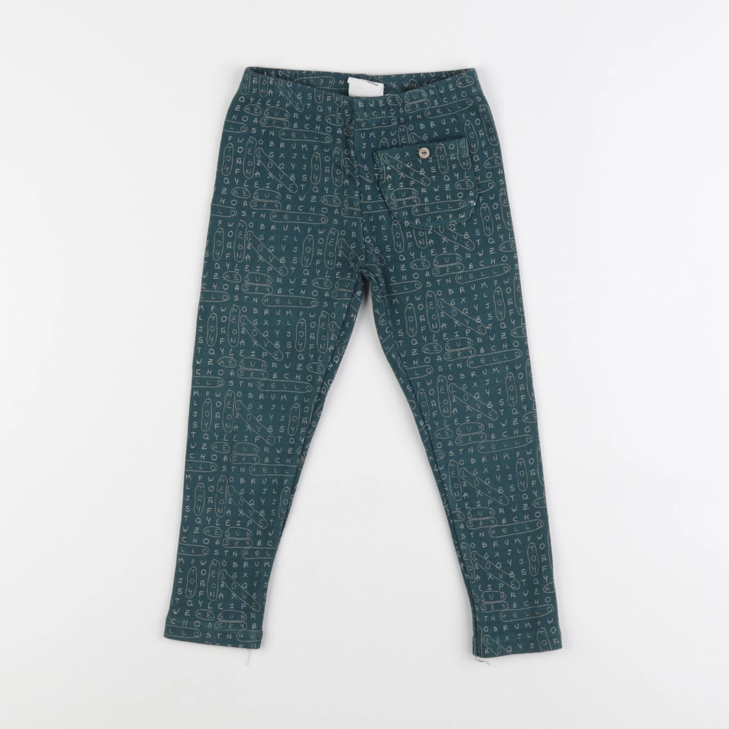 Zara - legging vert - 3/4 ans