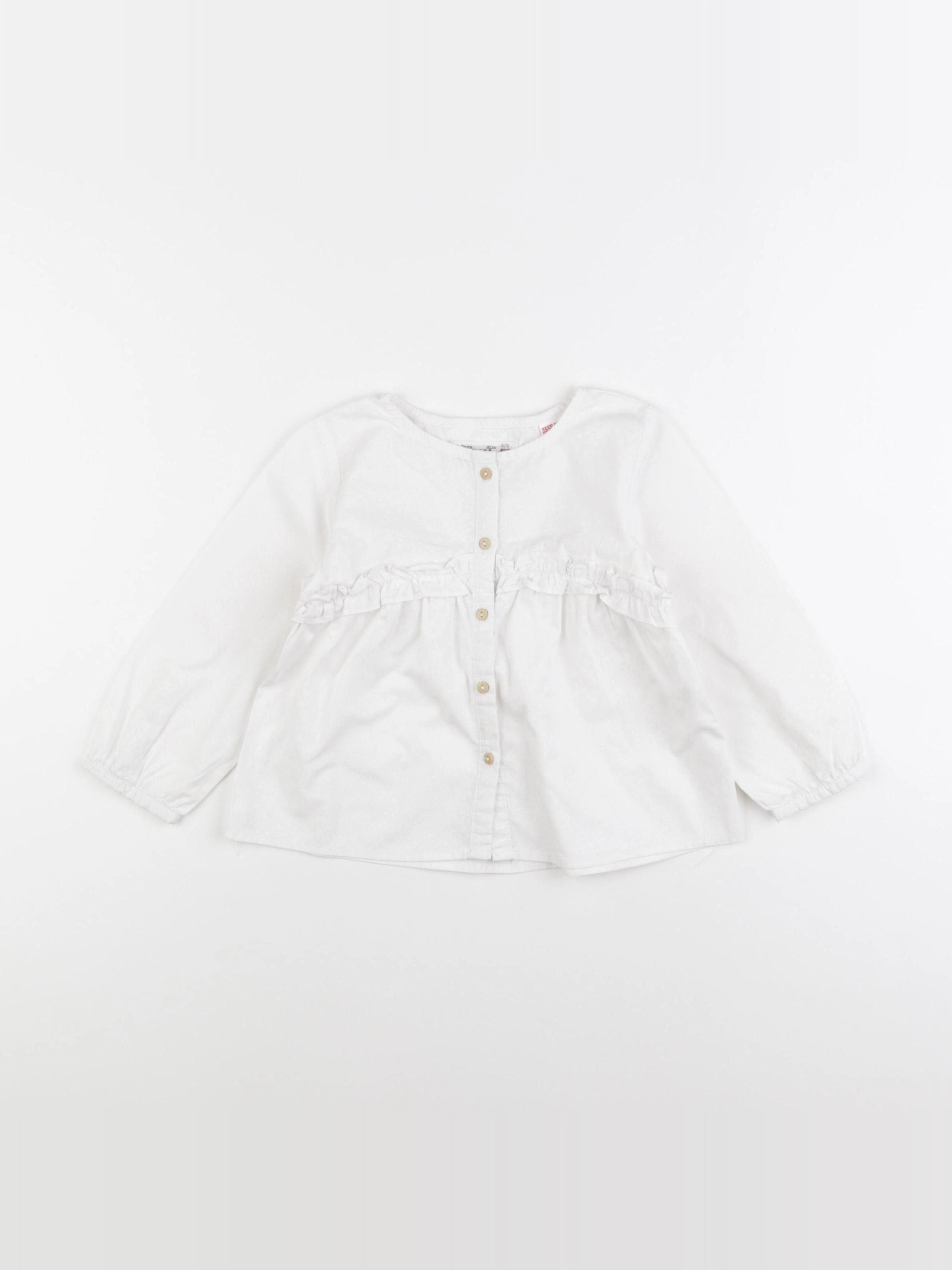 Zara - blouse blanc - 2/3 ans