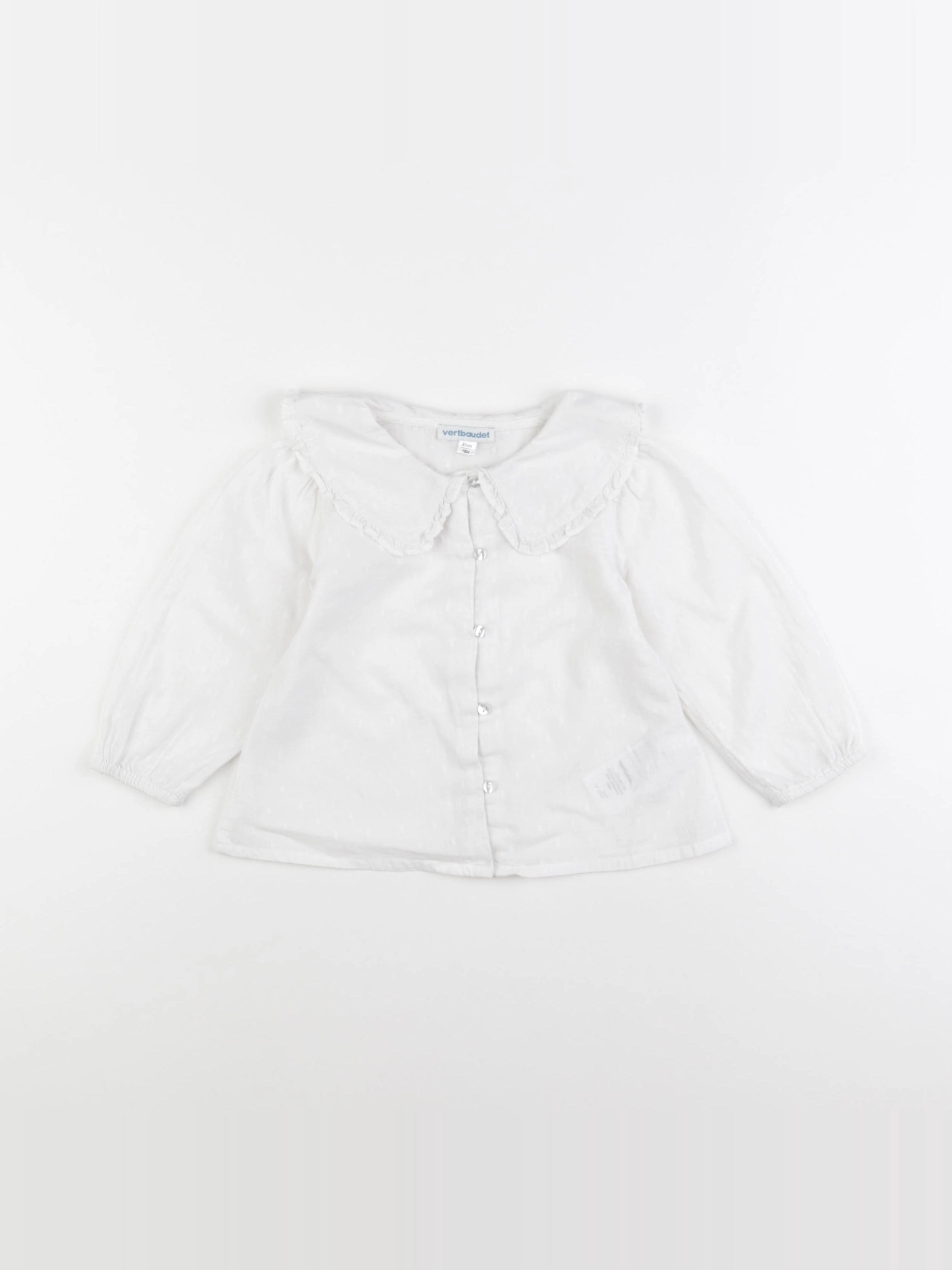 Vertbaudet - blouse blanc - 18 mois