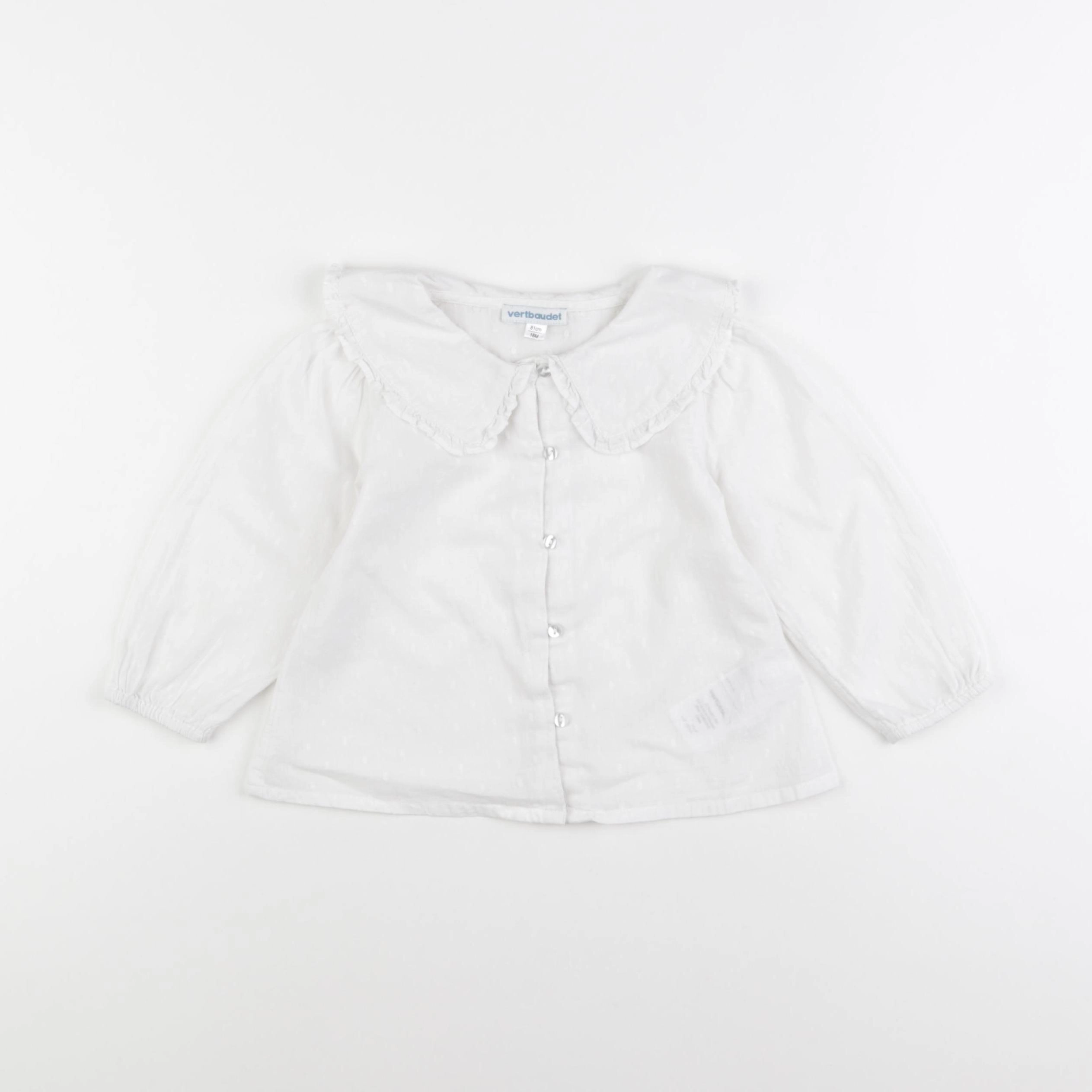 Vertbaudet - blouse blanc - 18 mois