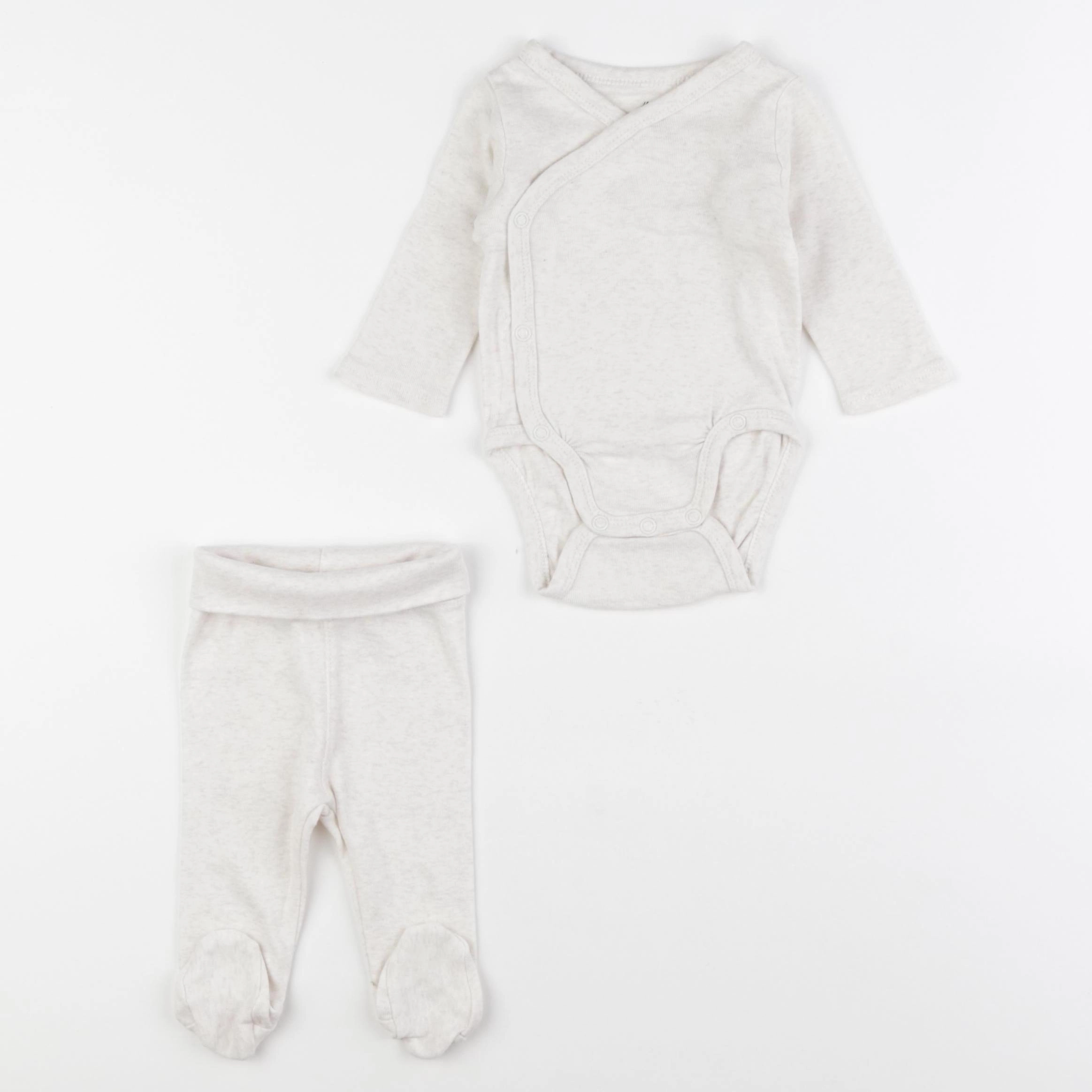 H&M - ensemble beige - 1/3 mois