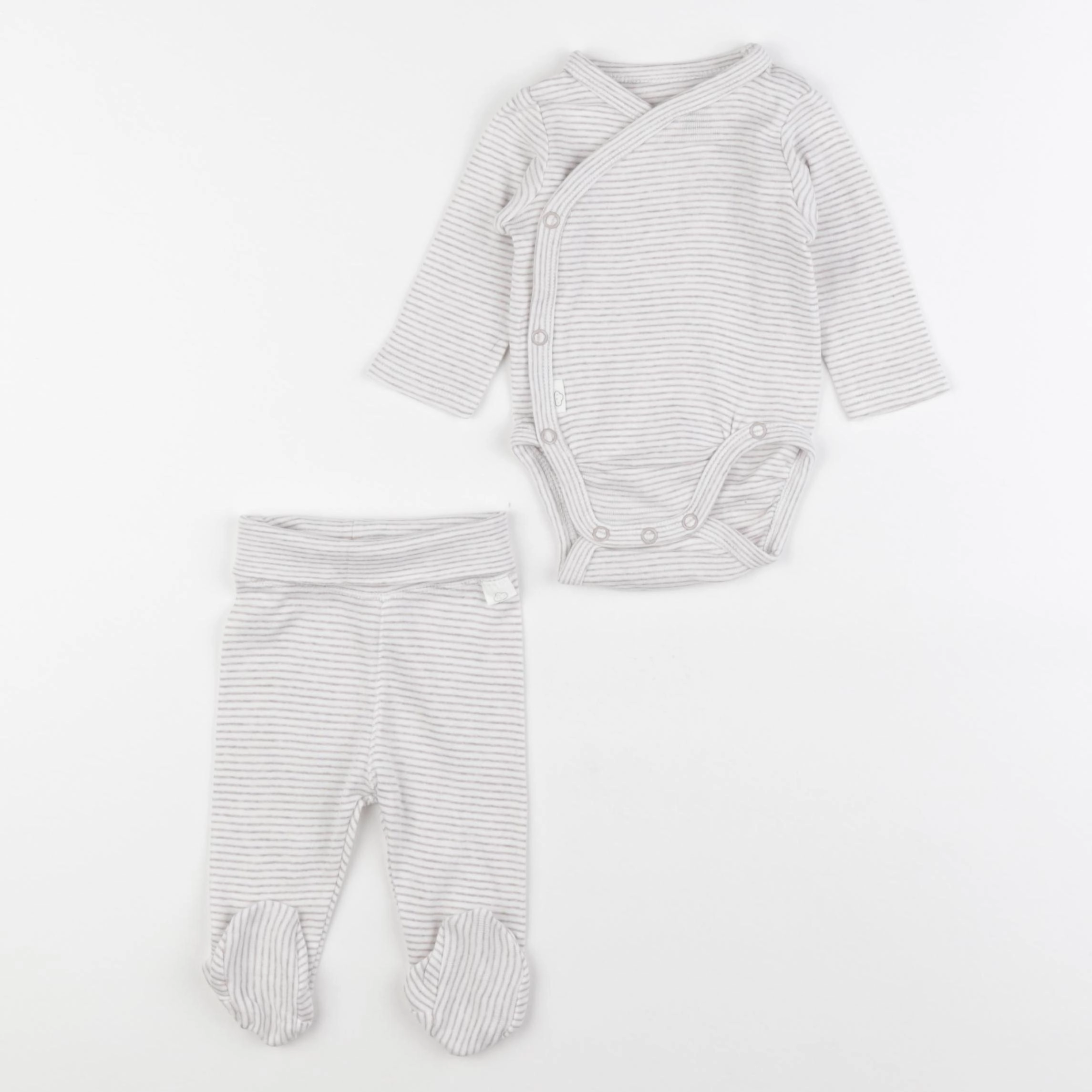H&M - ensemble beige - 0/1 mois