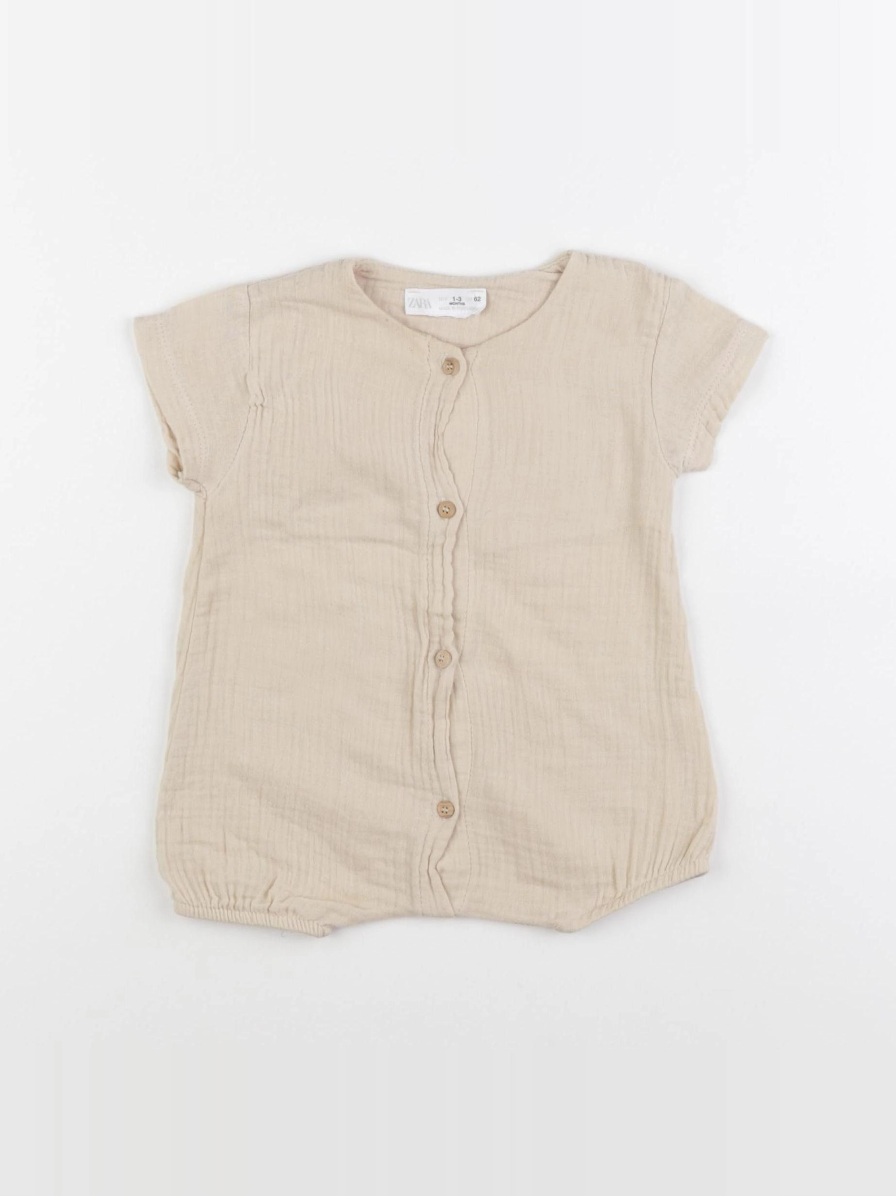 Zara - combinaison beige - 1/3 mois