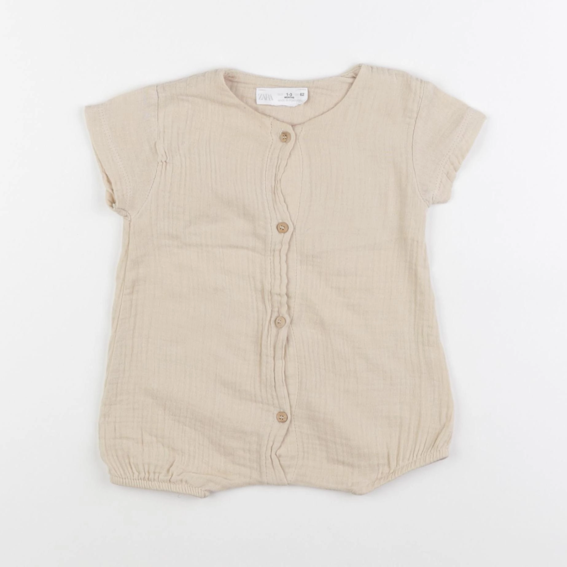 Zara - combinaison beige - 1/3 mois