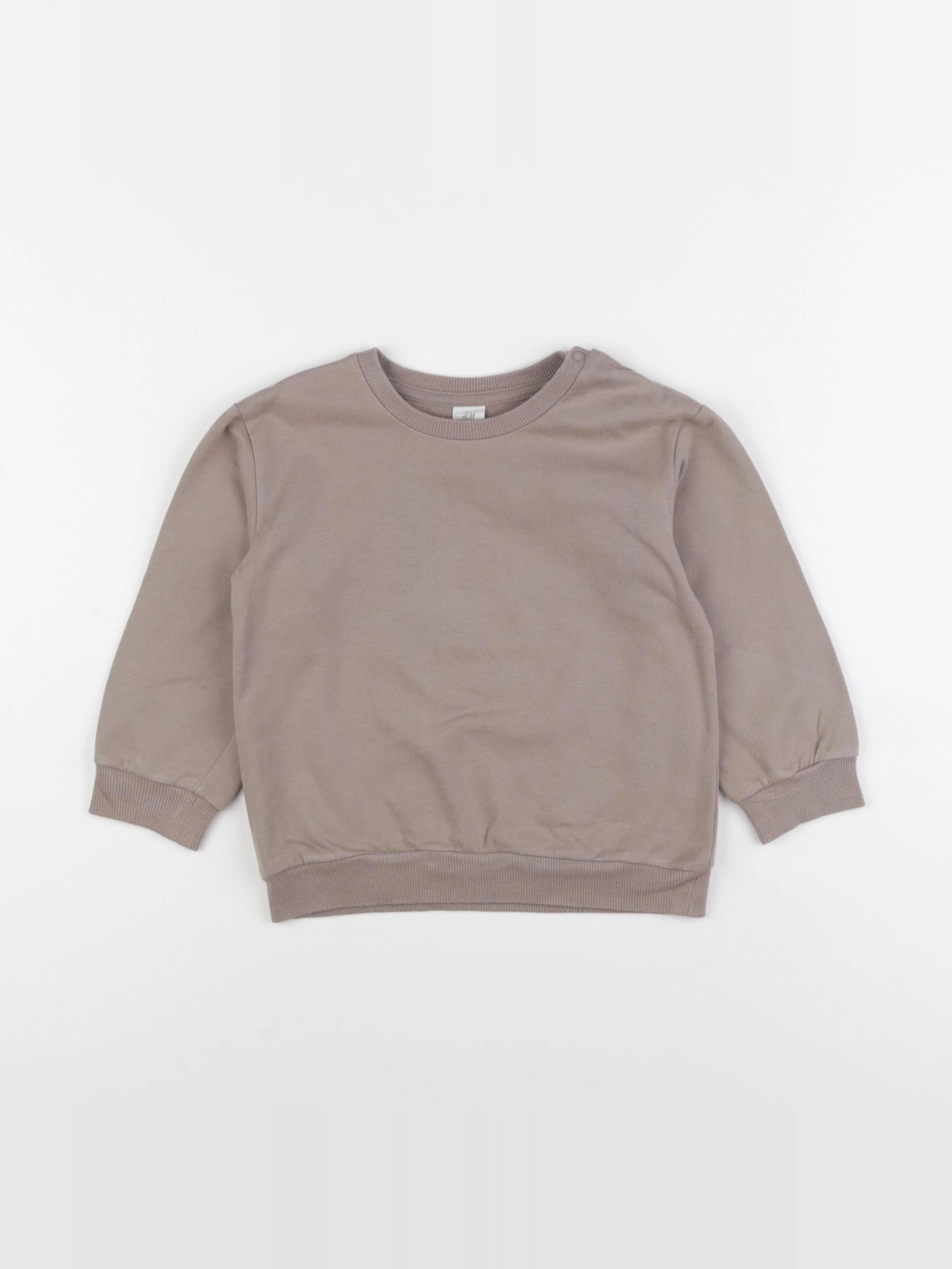 H&M - sweat marron - 18/24 mois