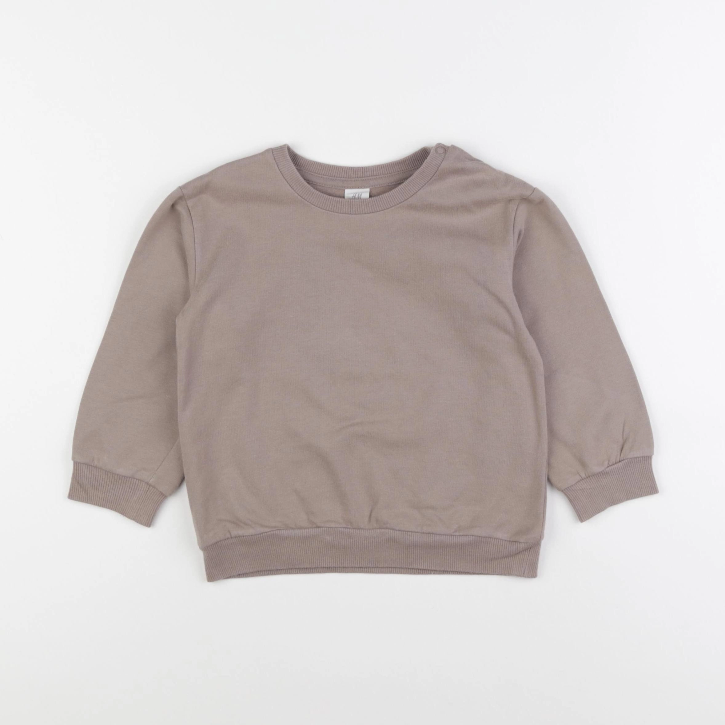 H&M - sweat marron - 18/24 mois