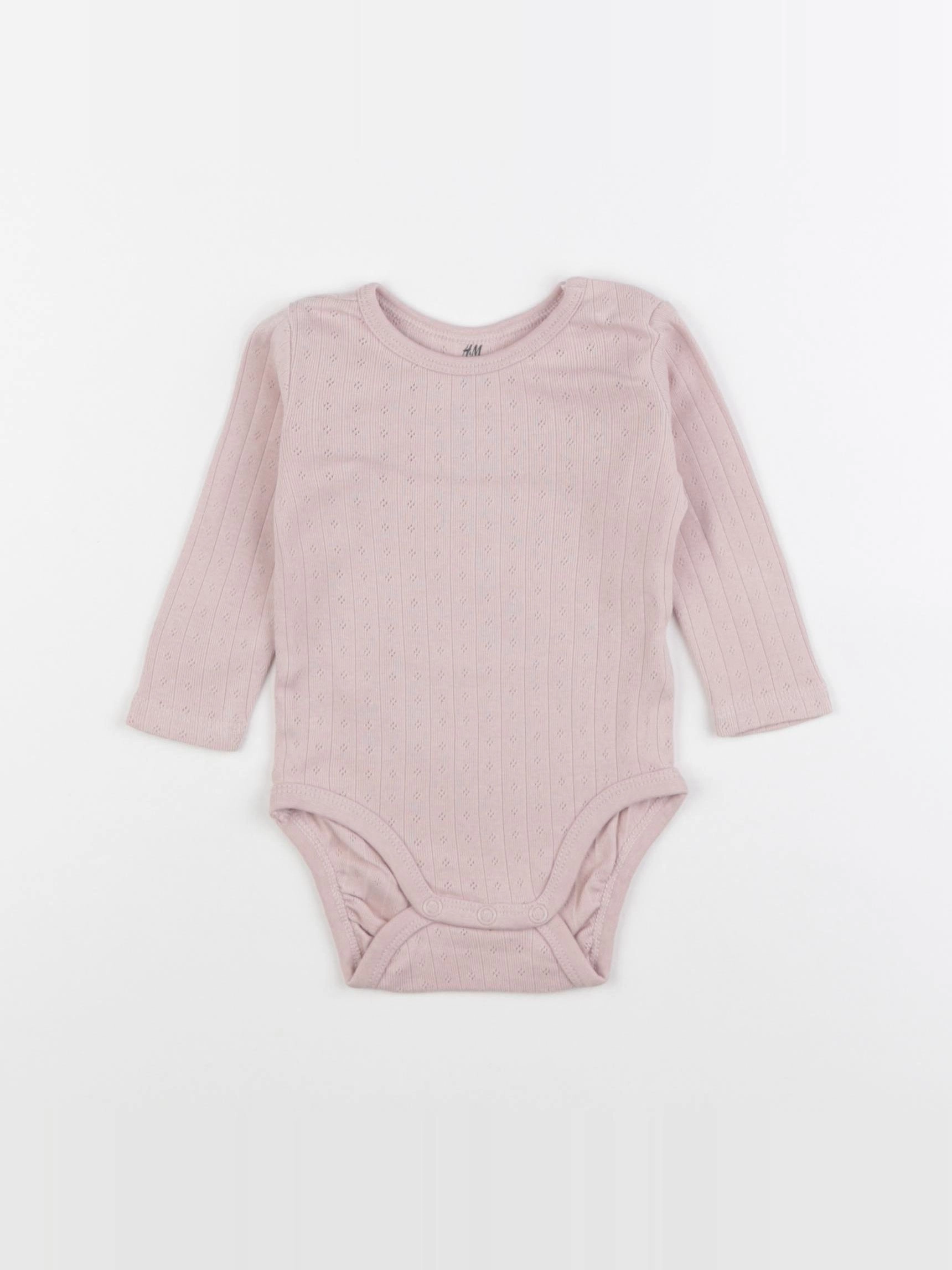 H&M - body rose - 2/4 mois
