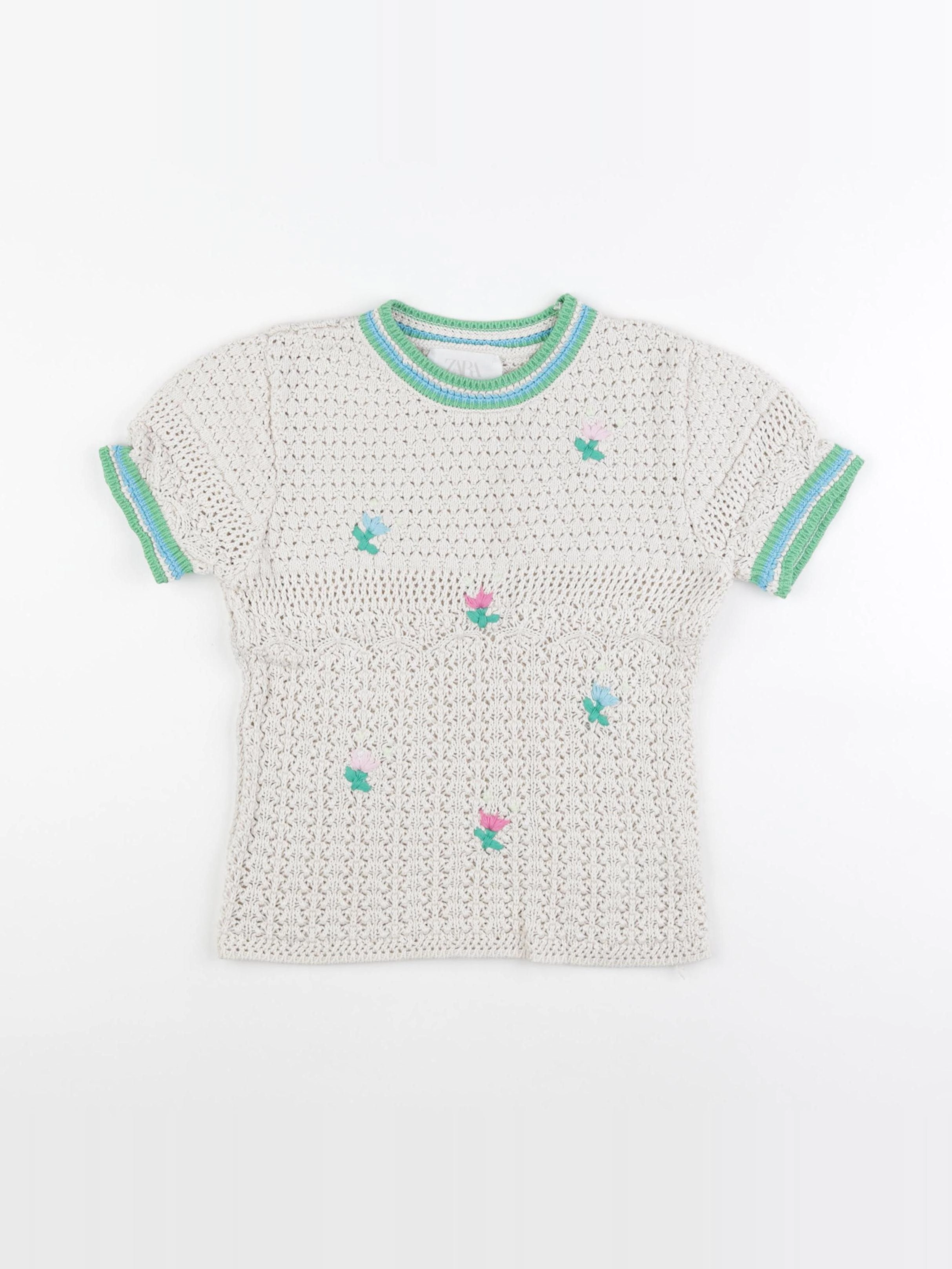 Zara - tee-shirt beige - 9/10 ans