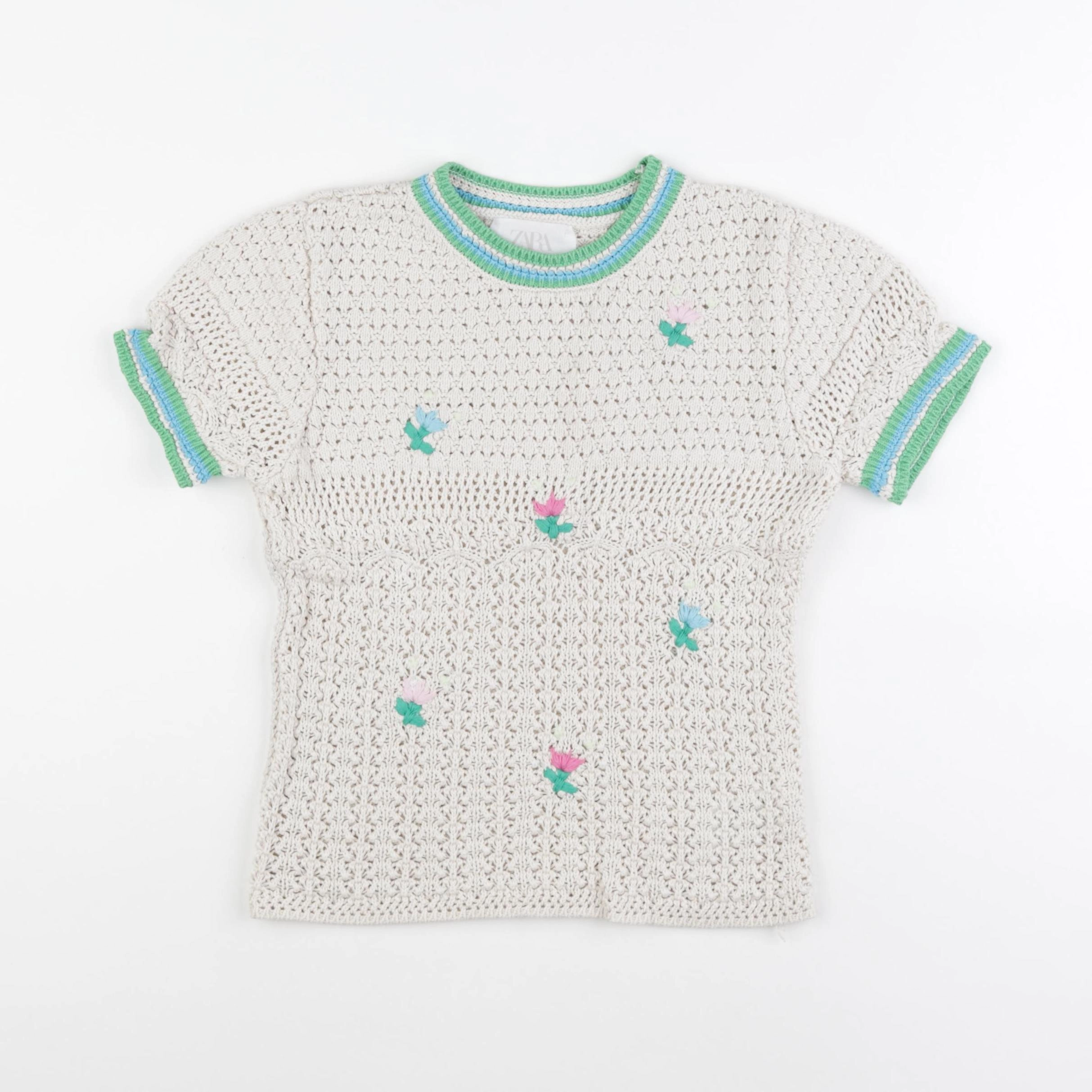 Zara - tee-shirt beige - 9/10 ans