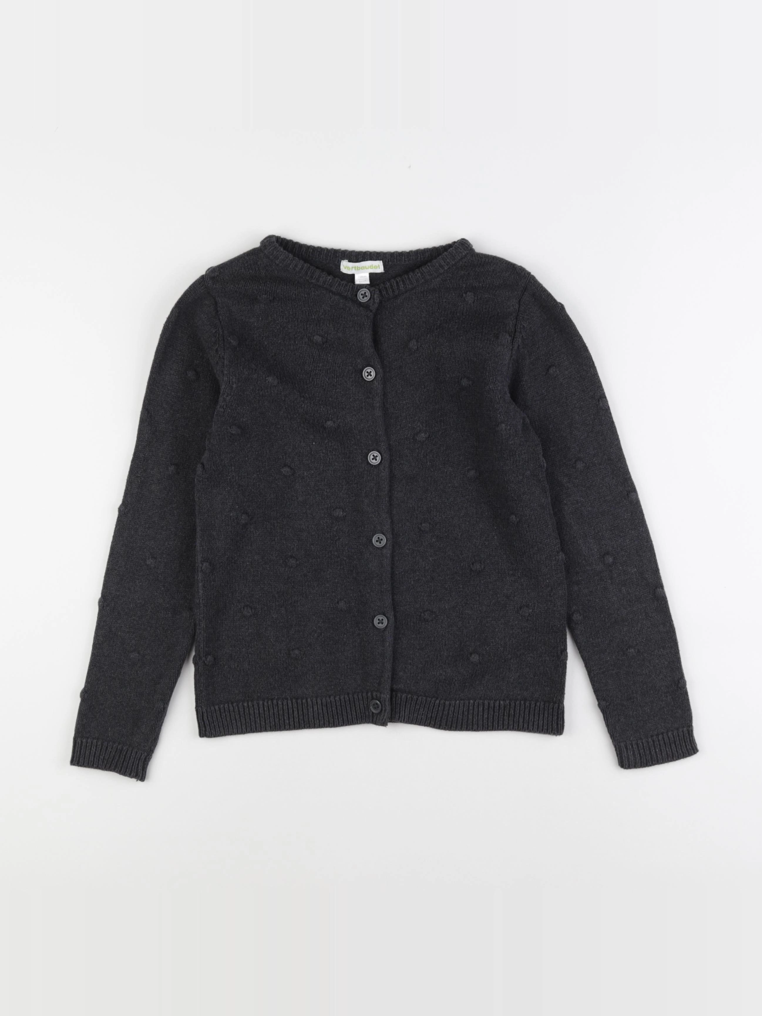Vertbaudet - gilet gris - 8 ans