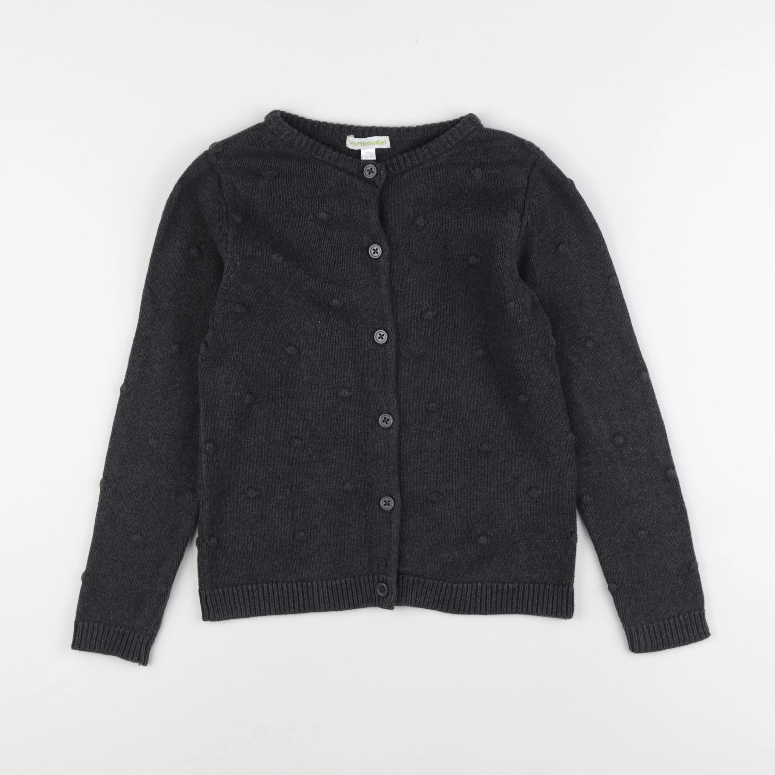 Vertbaudet - gilet gris - 8 ans