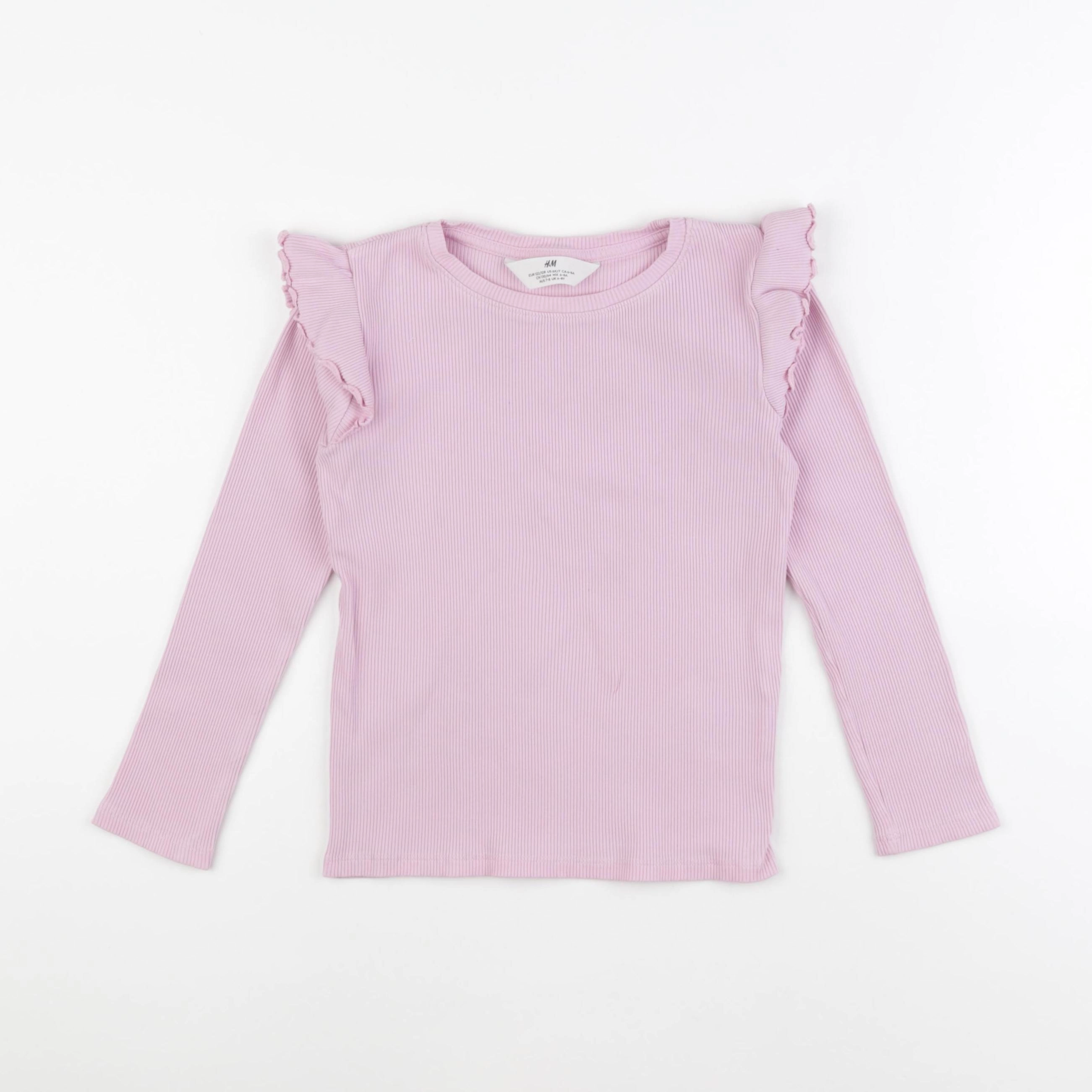 H&M - tee-shirt rose - 6/8 ans