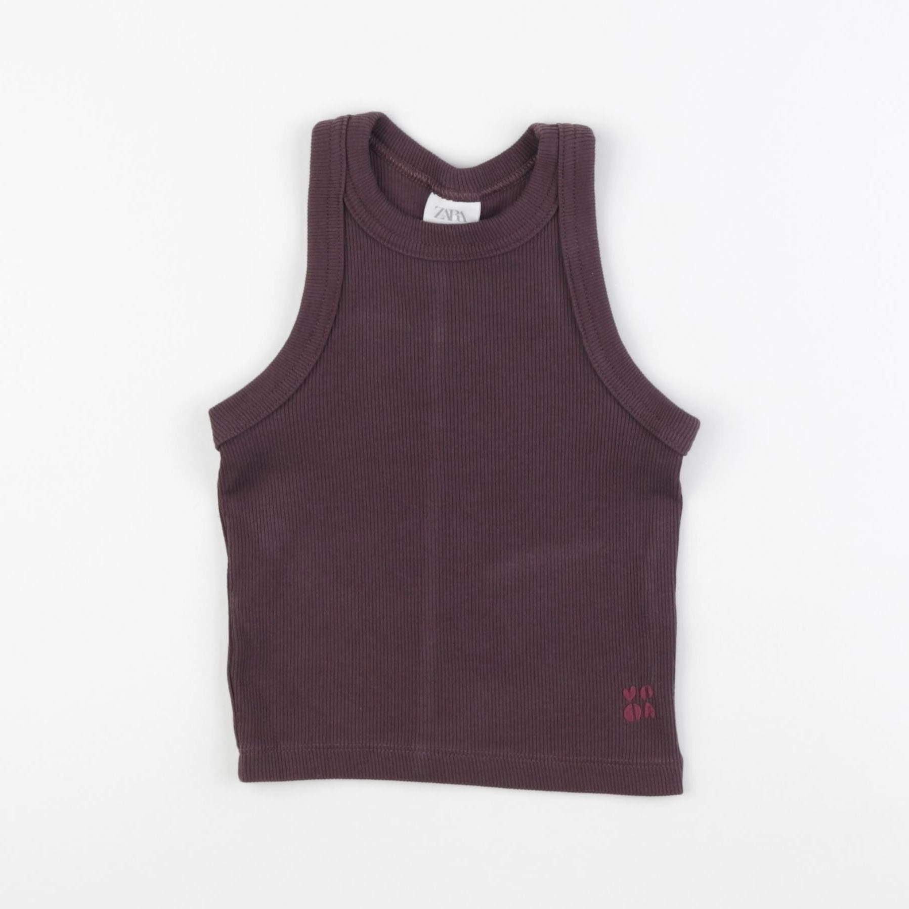 Zara - tee-shirt marron - 6/7 ans
