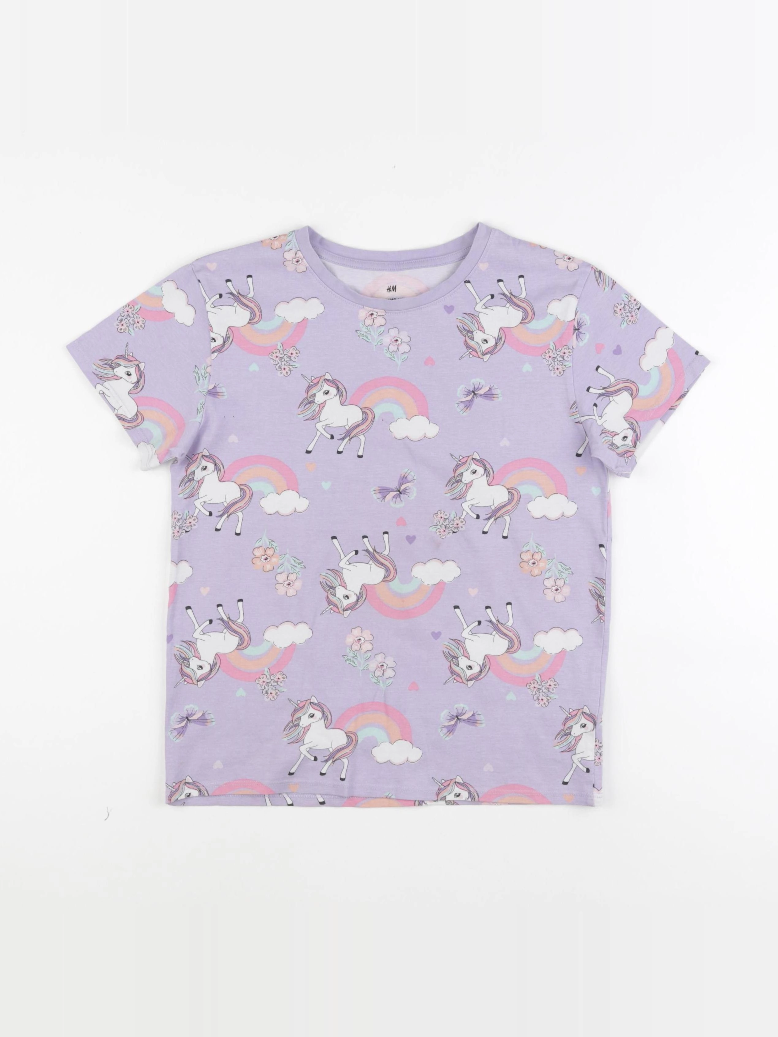 H&M - tee-shirt rose - 8/10 ans