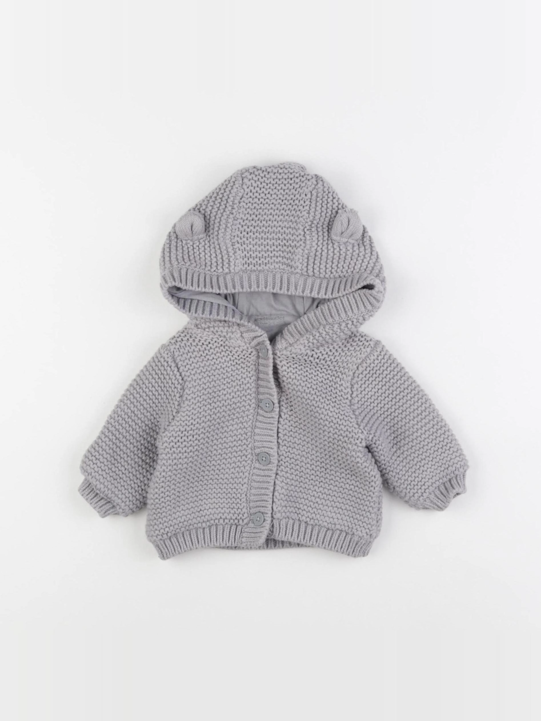 Vertbaudet - gilet gris - 3 mois