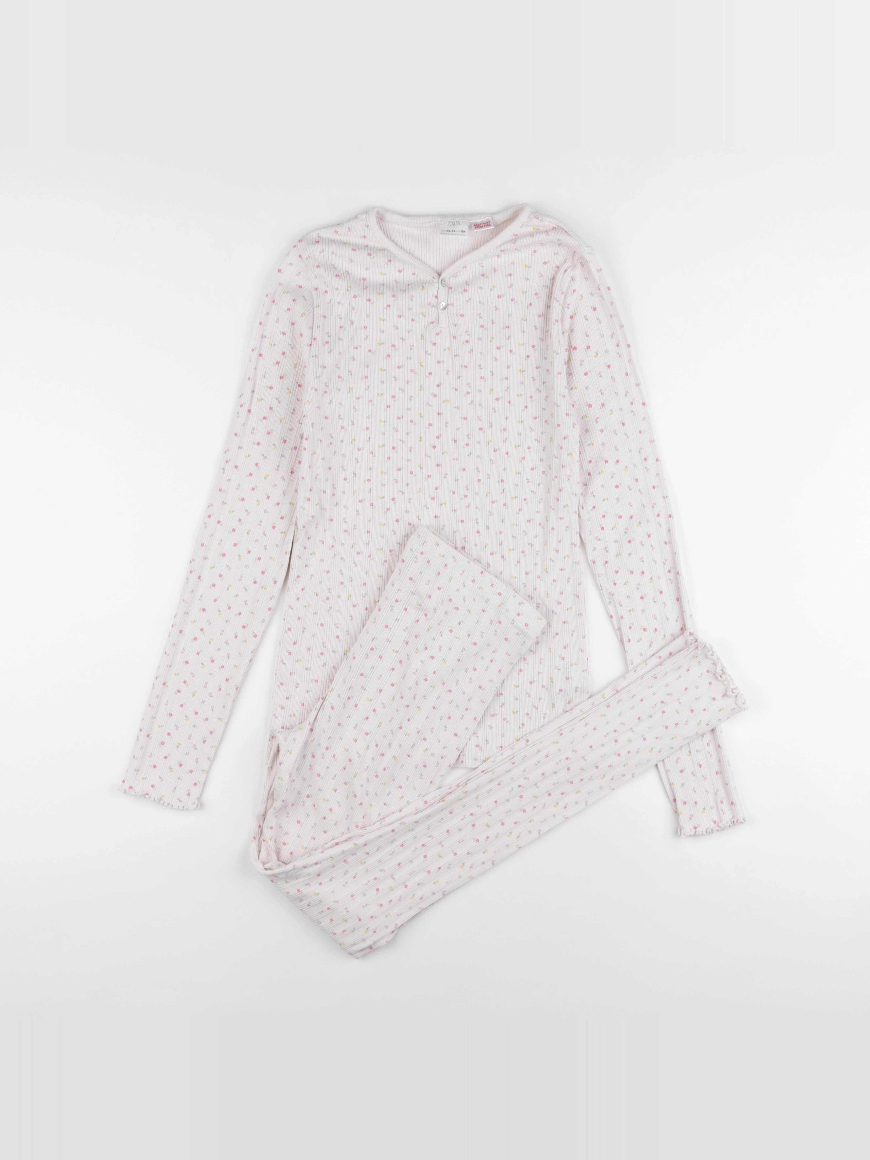 Zara - pyjama coton rose - 13/14 ans