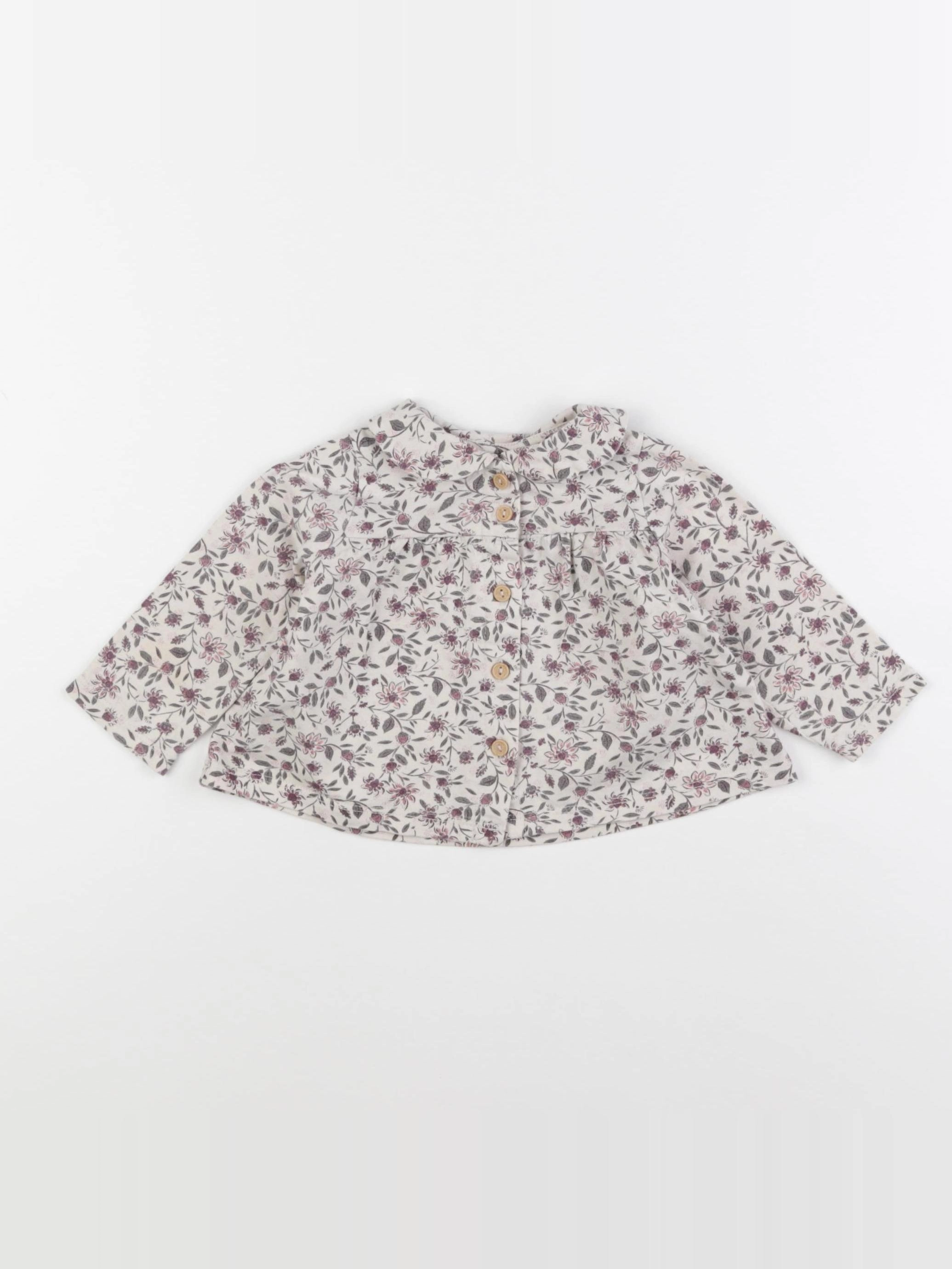 Vertbaudet - blouse multicolore - 6/9 mois