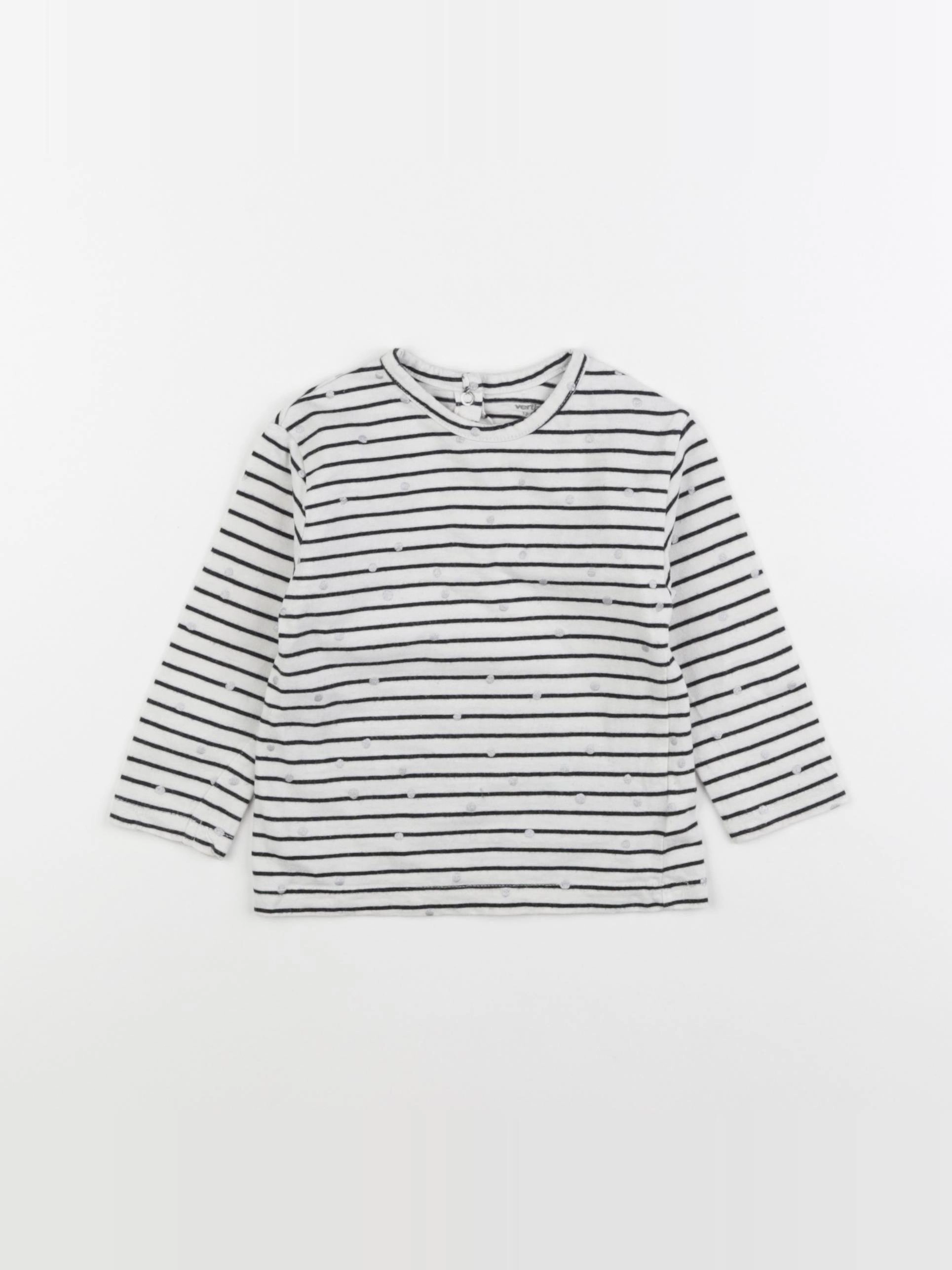 Vertbaudet - tee-shirt bleu, argent - 12 mois