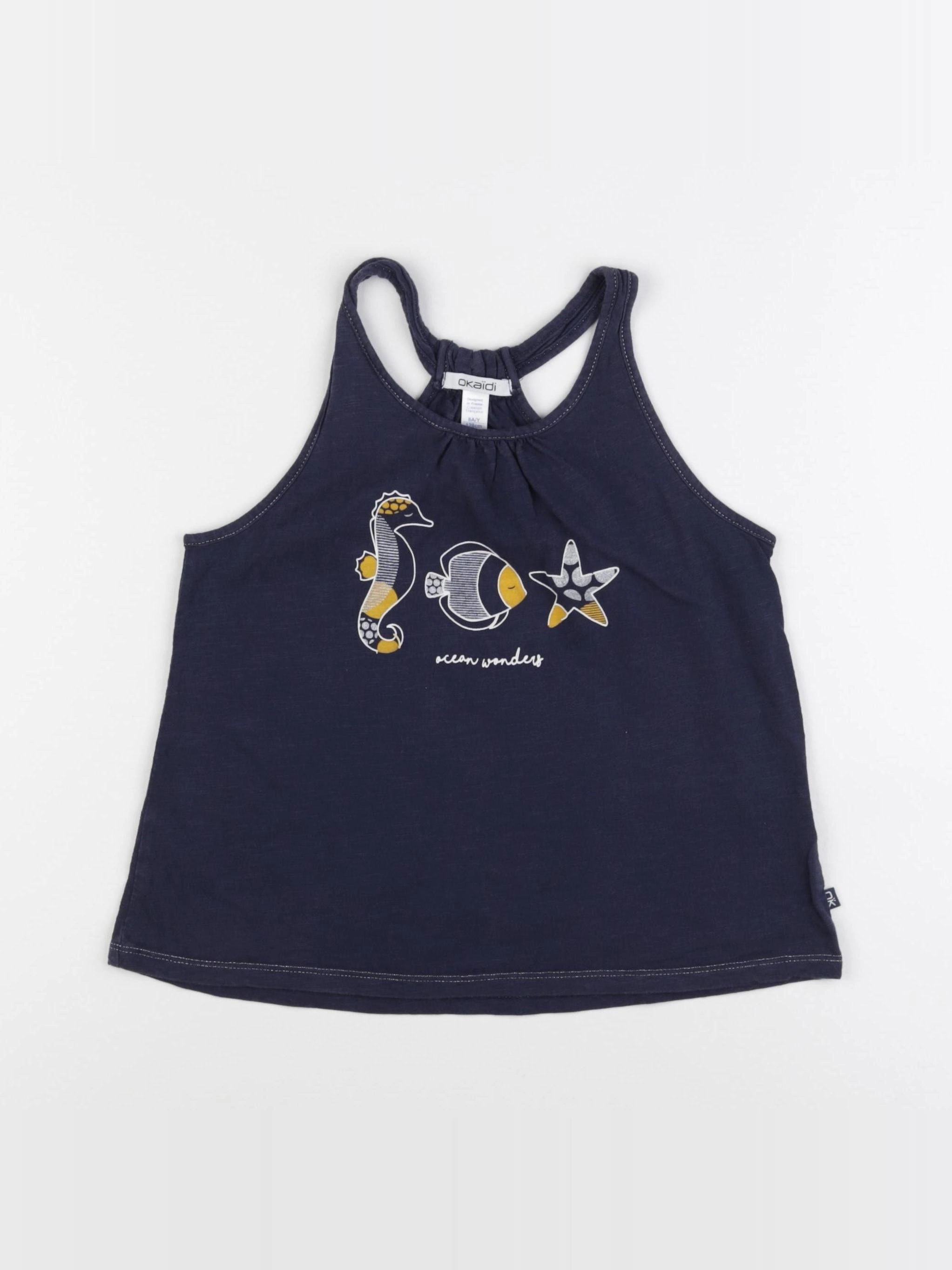 Okaidi - tee-shirt bleu - 8 ans