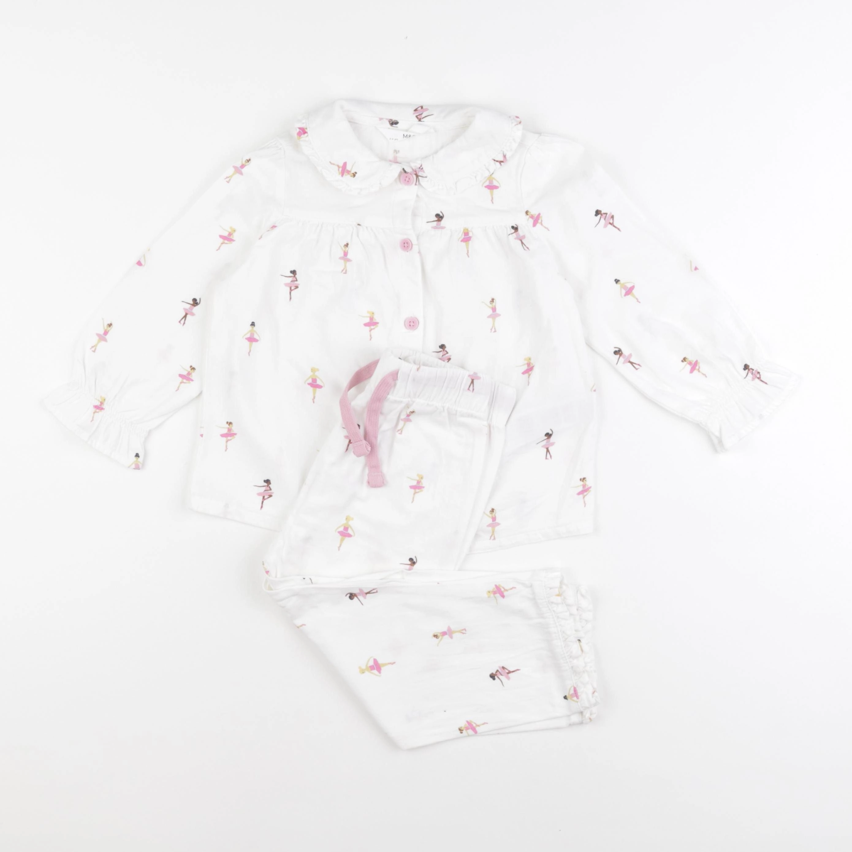Marks & Spencer  - pyjama coton blanc - 2/3 ans