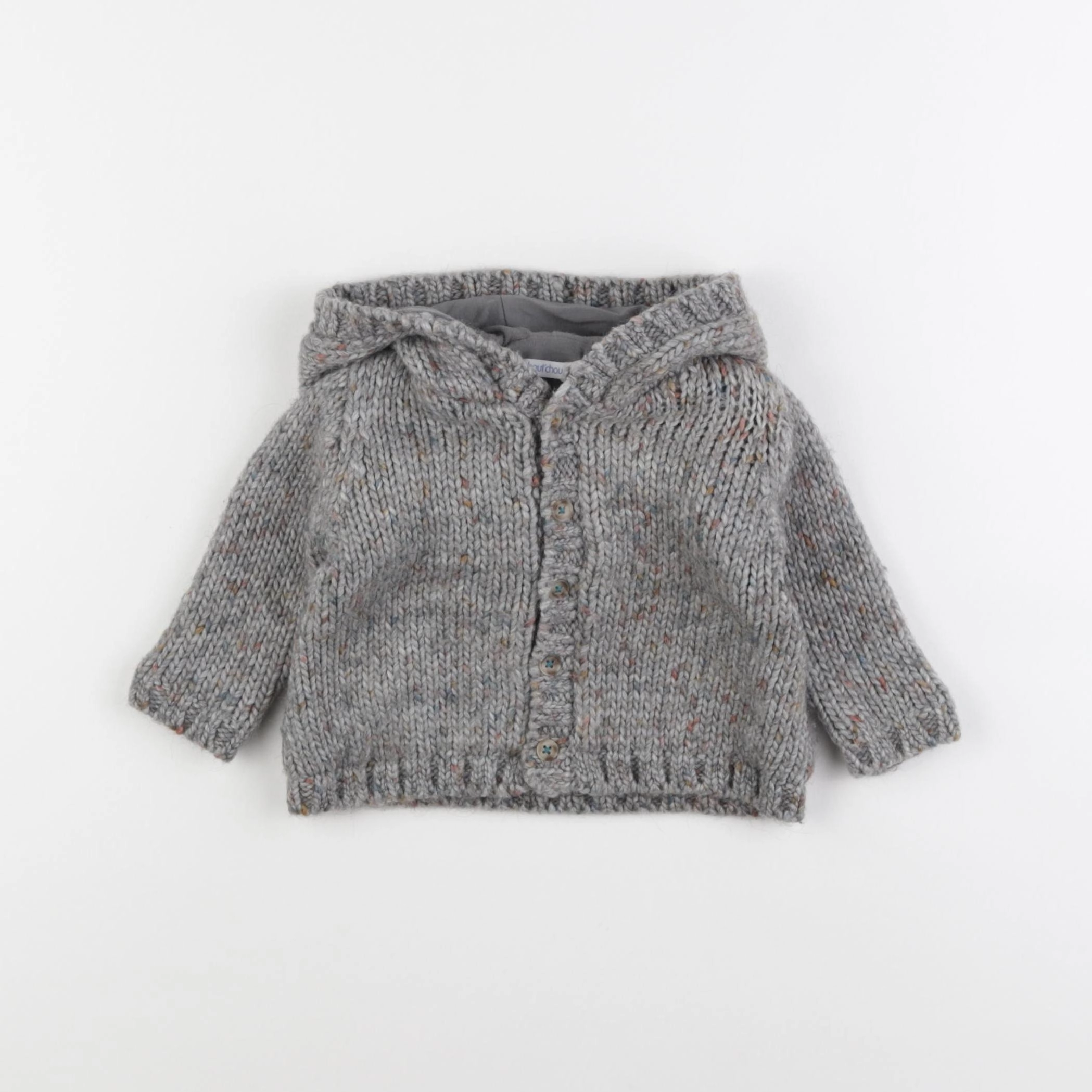 Boutchou - gilet gris - 6 mois