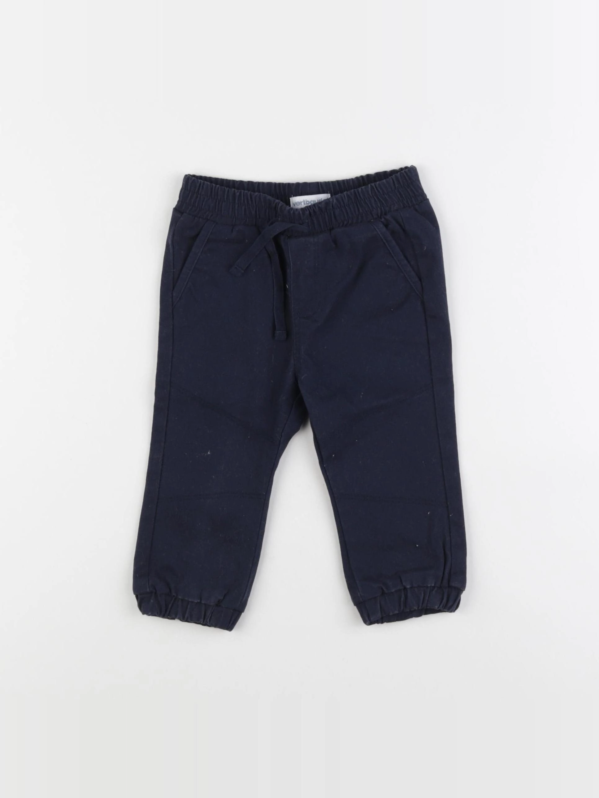 Vertbaudet - pantalon bleu - 12 mois