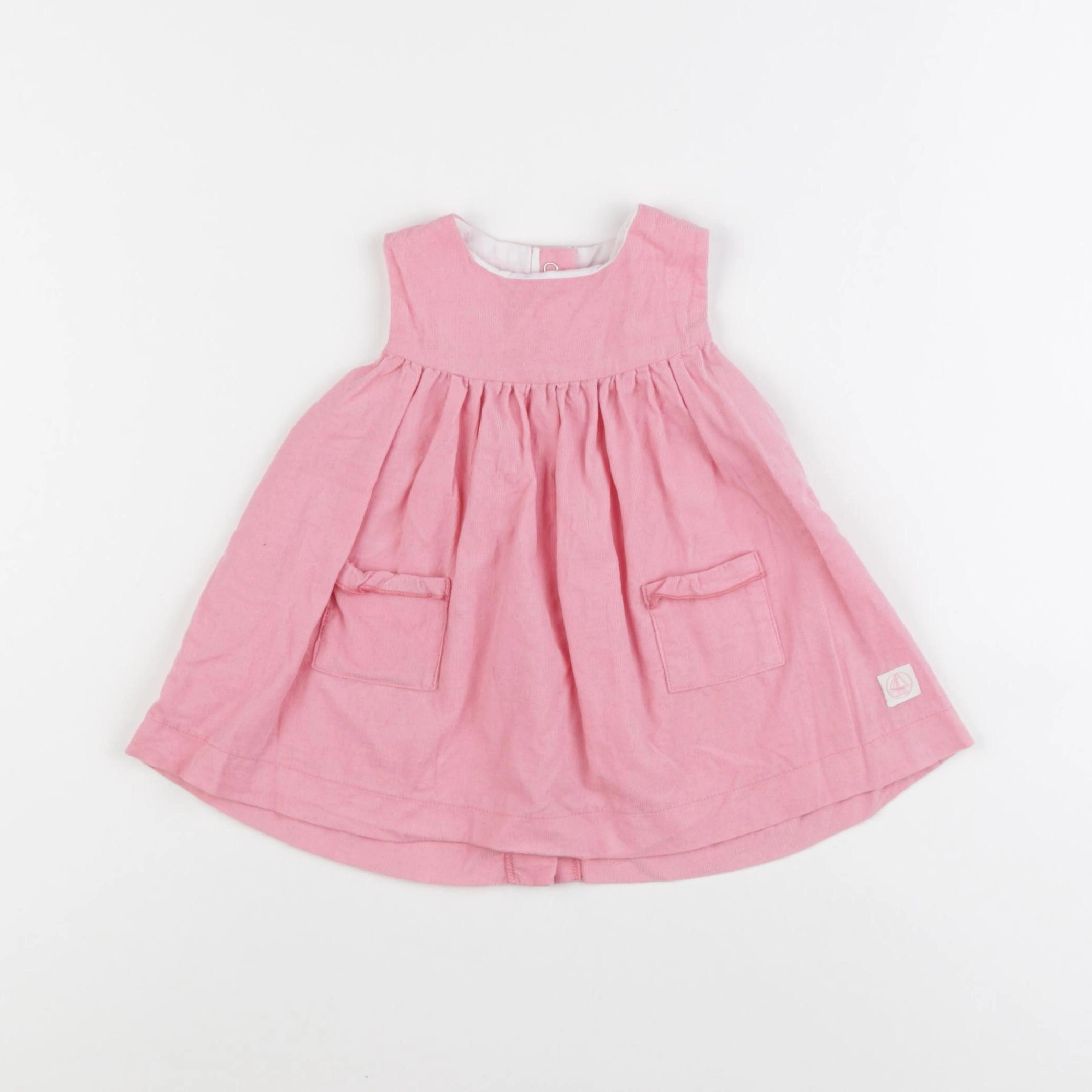 Petit Bateau - robe rose - 6 mois
