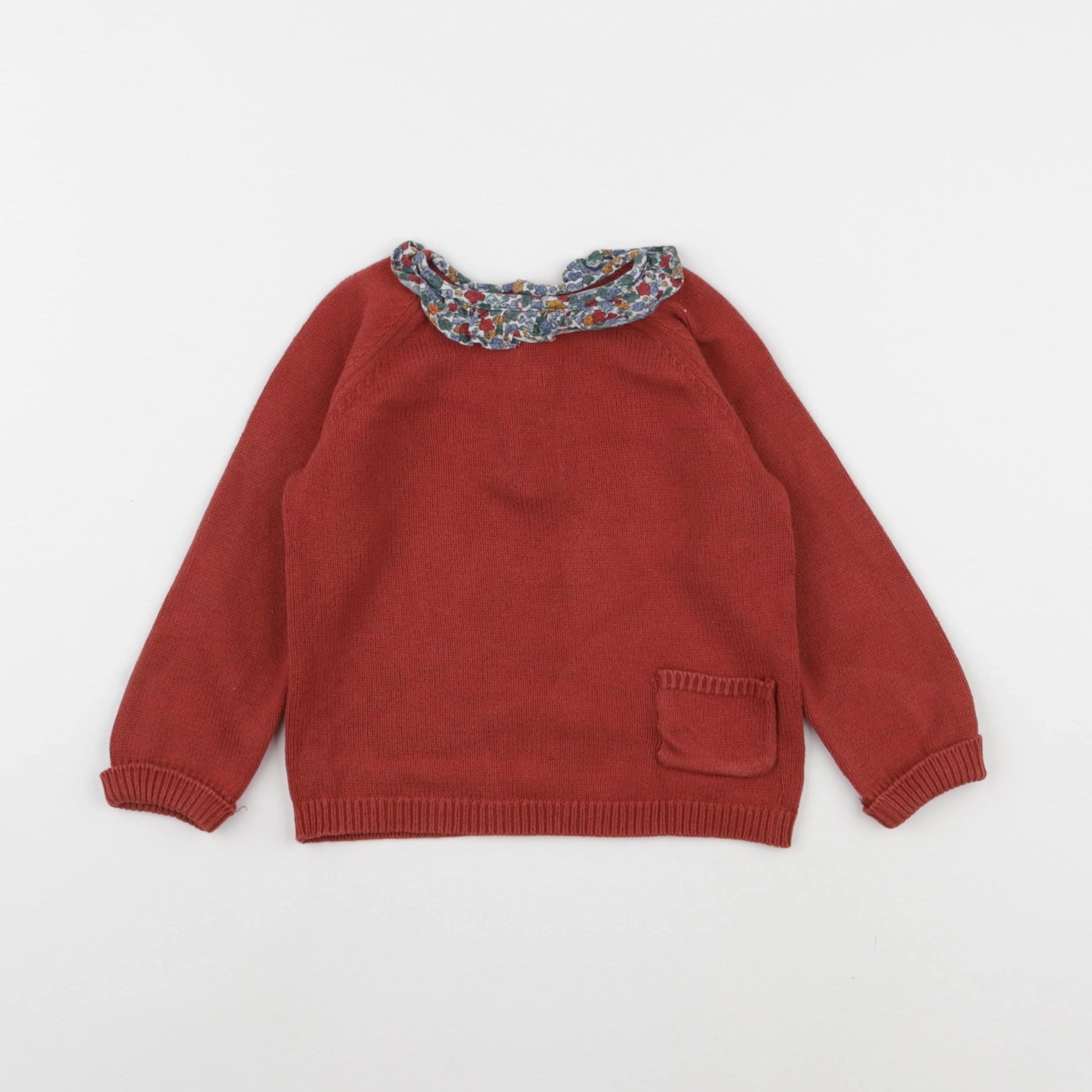 Boutchou - pull rouge - 24 mois