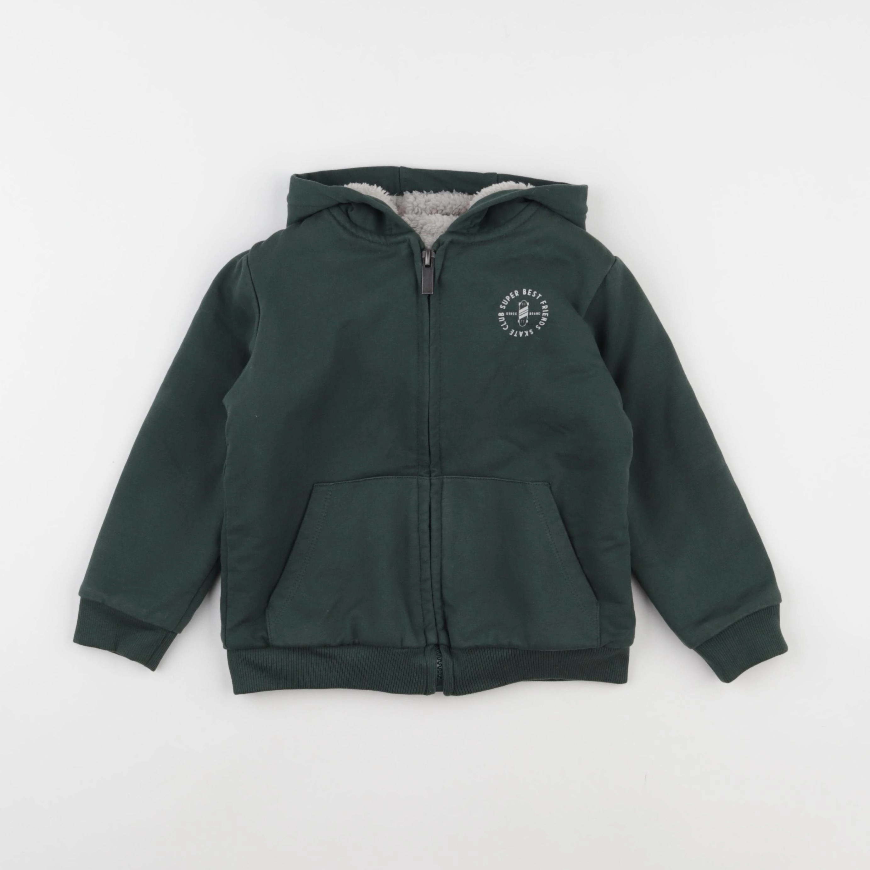 Vertbaudet - sweat vert - 4 ans