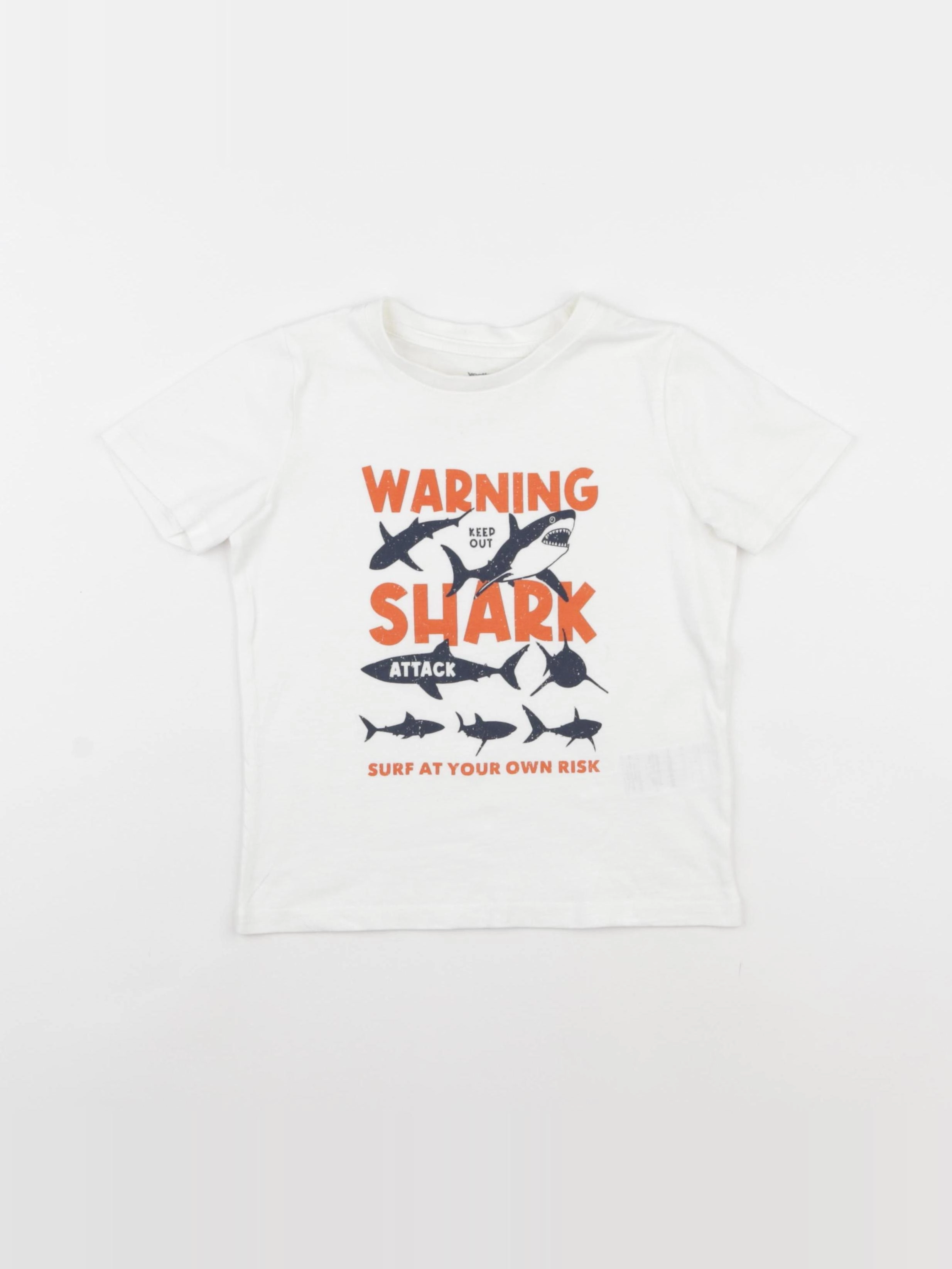 Vertbaudet - tee-shirt blanc - 4 ans