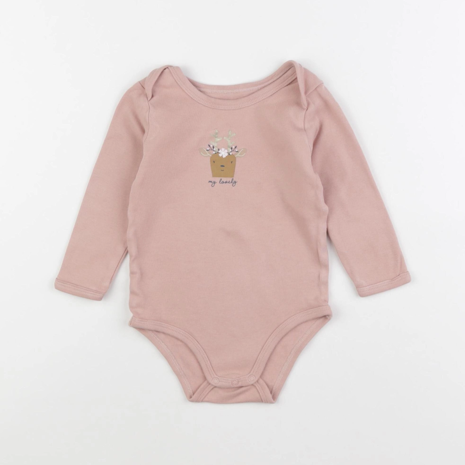 Vertbaudet - body rose - 18 mois