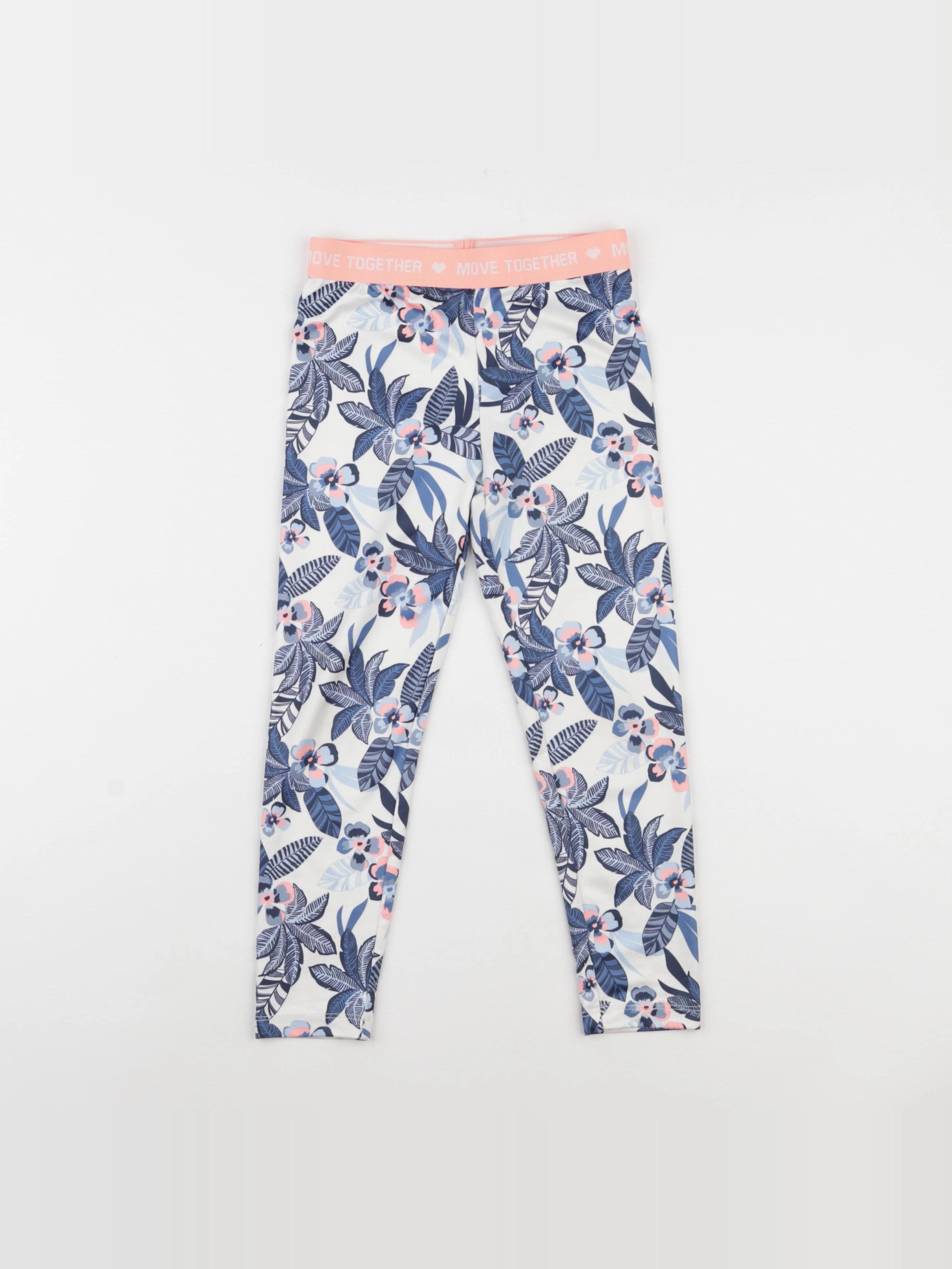 Vertbaudet - legging blanc, bleu - 5 ans