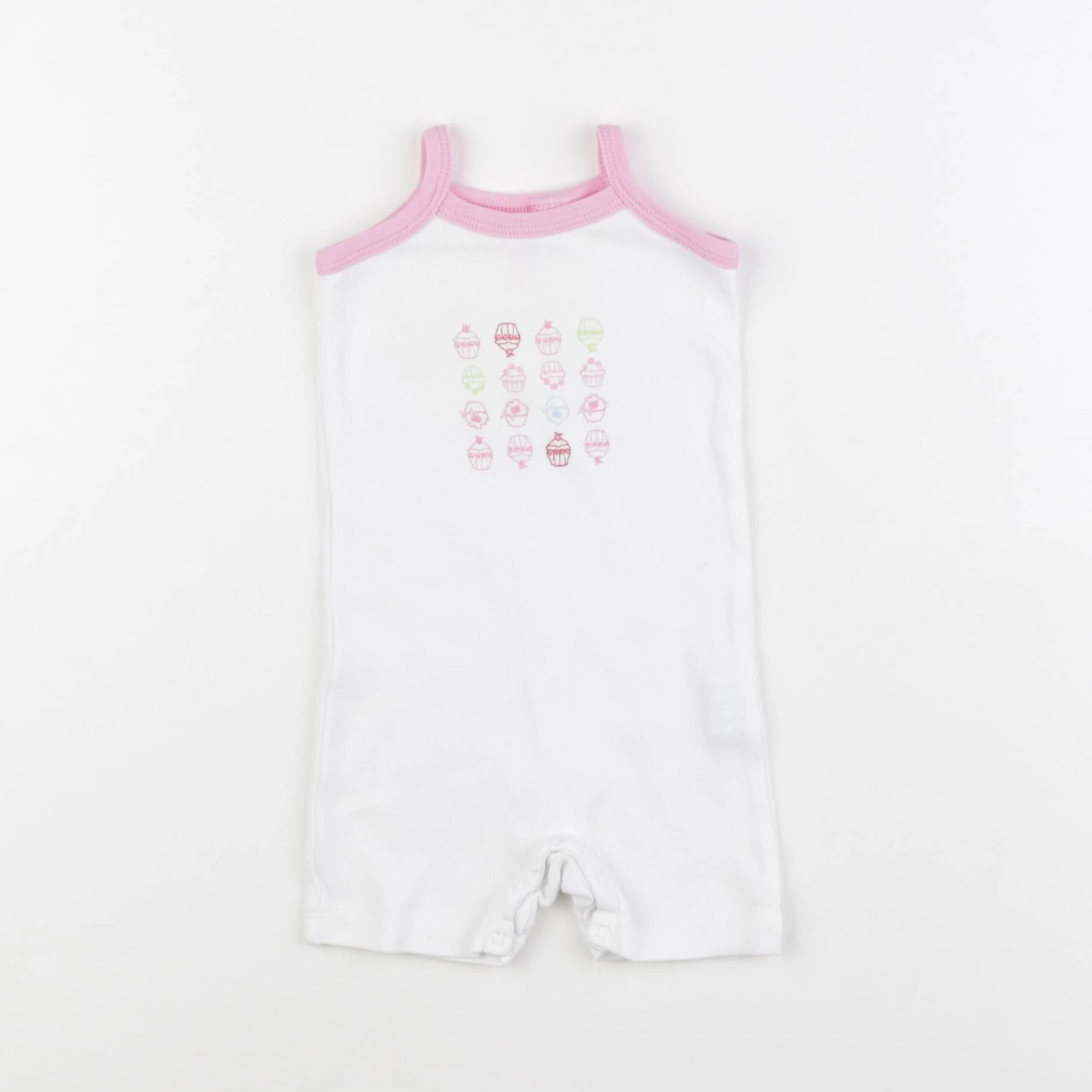 Zara - combinaison blanc, rose - 3/6 mois