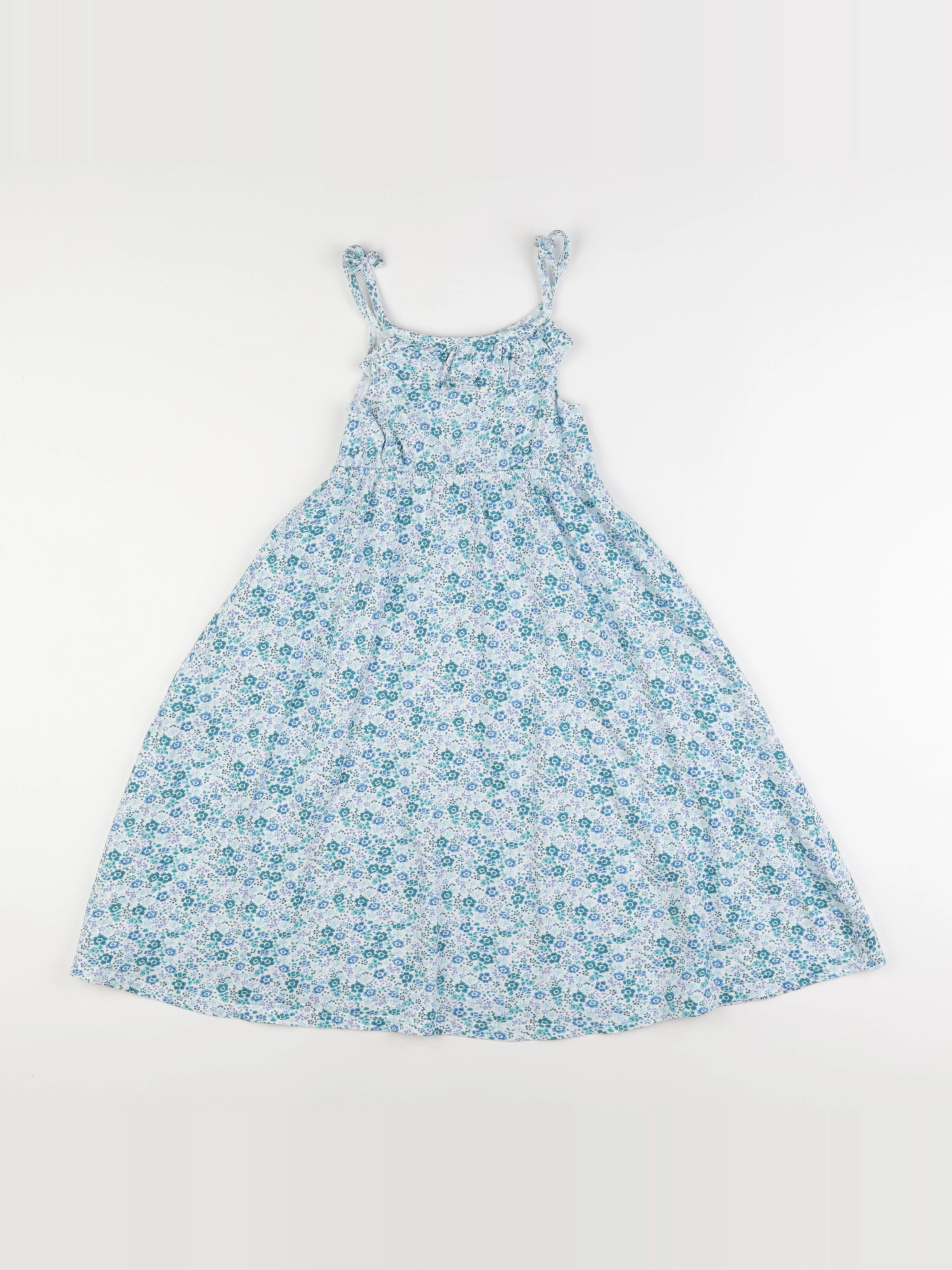 Vertbaudet - robe blanc, bleu - 4 ans
