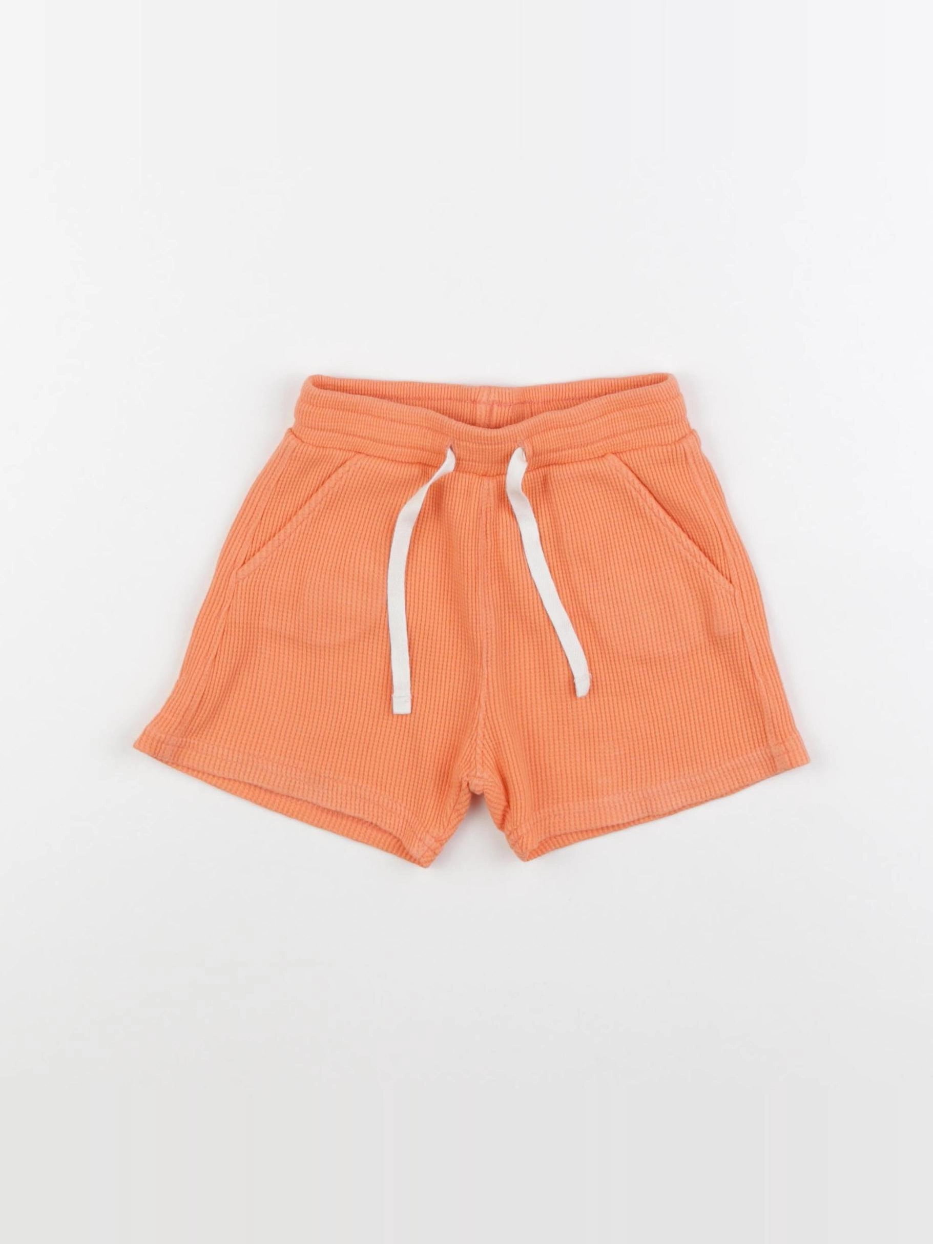 H&M - short orange - 9/12 mois