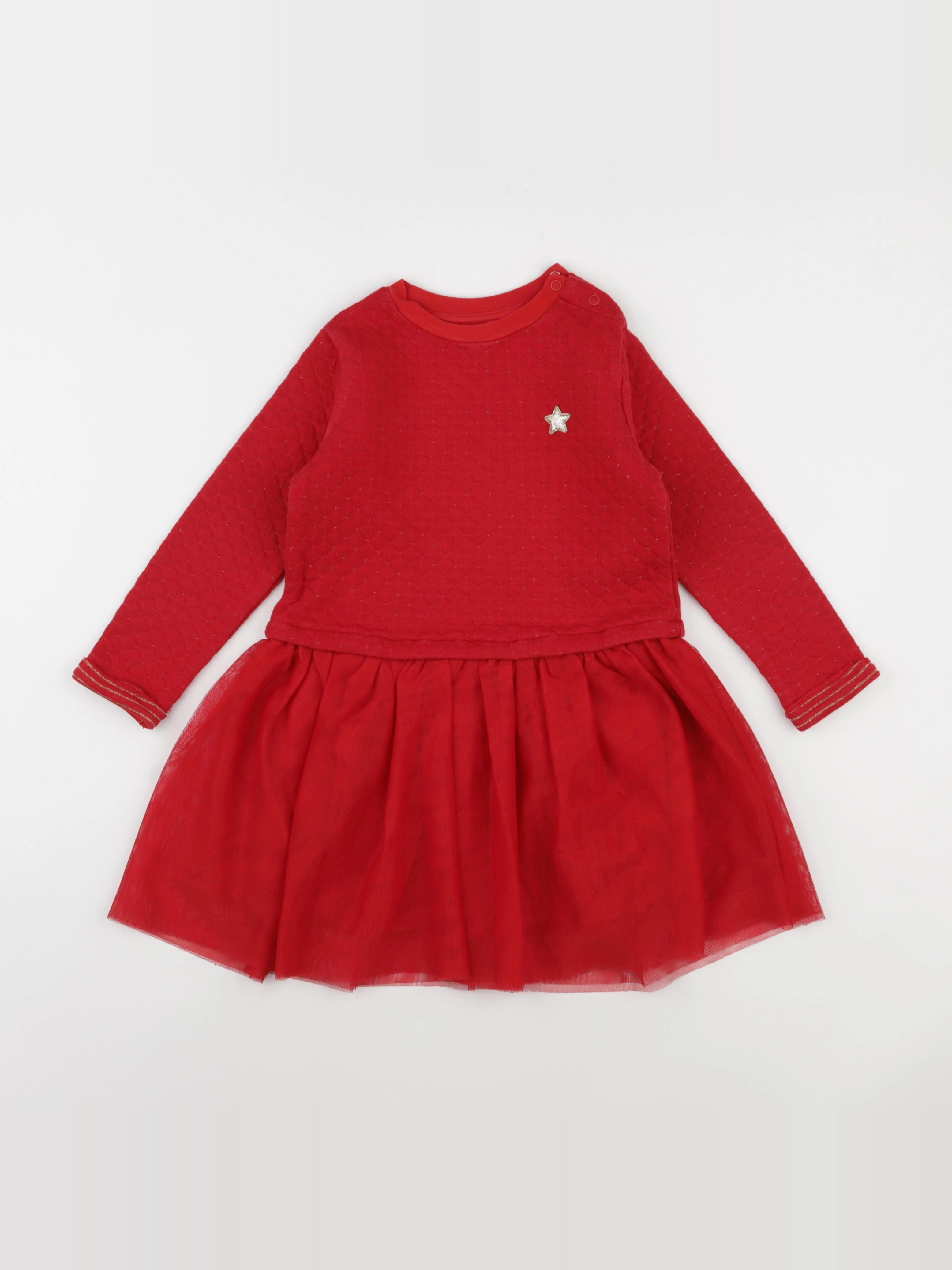 Vertbaudet - robe rouge - 4 ans