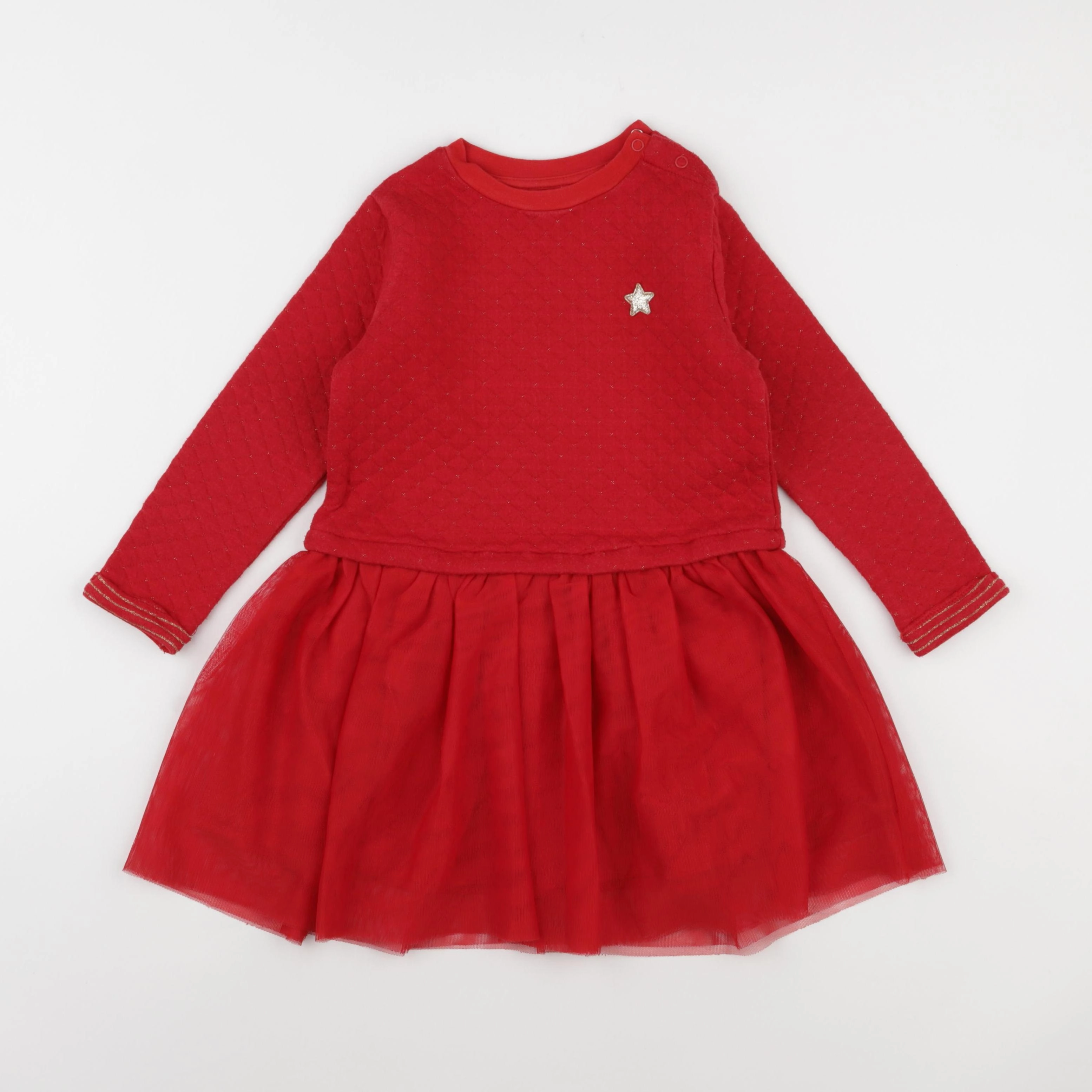 Vertbaudet - robe rouge - 4 ans