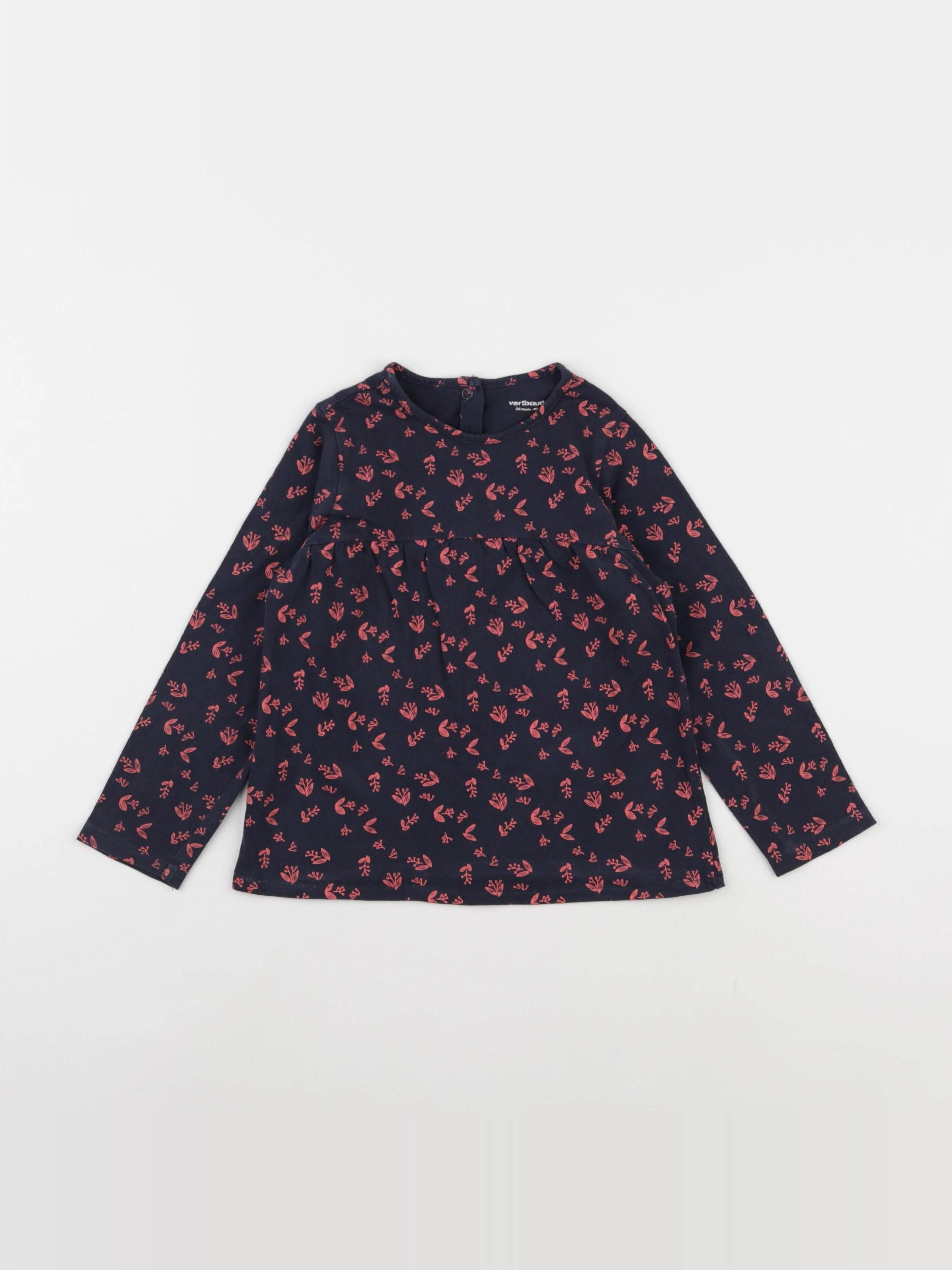Vertbaudet - tee-shirt bleu, rouge - 36 mois