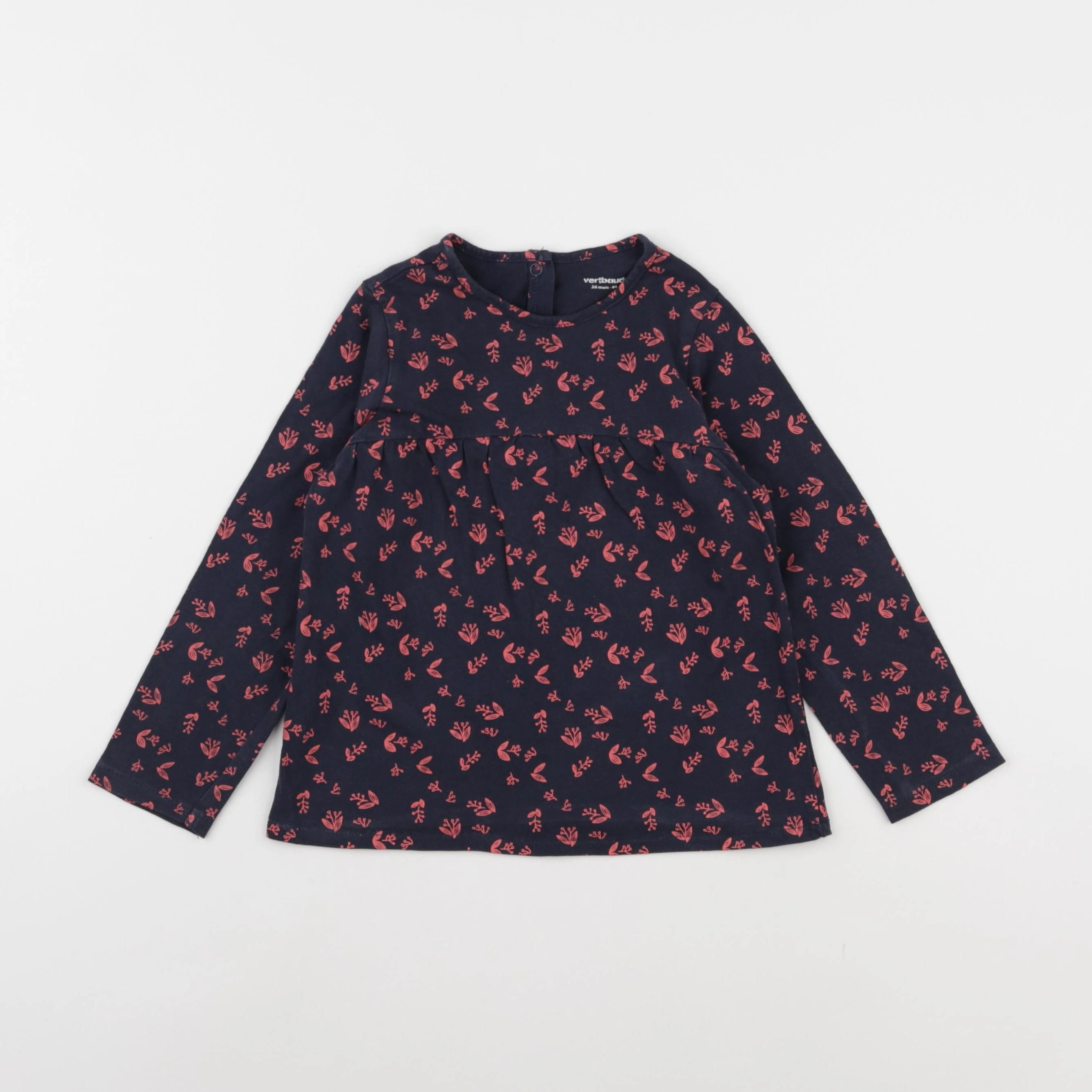 Vertbaudet - tee-shirt bleu, rouge - 36 mois
