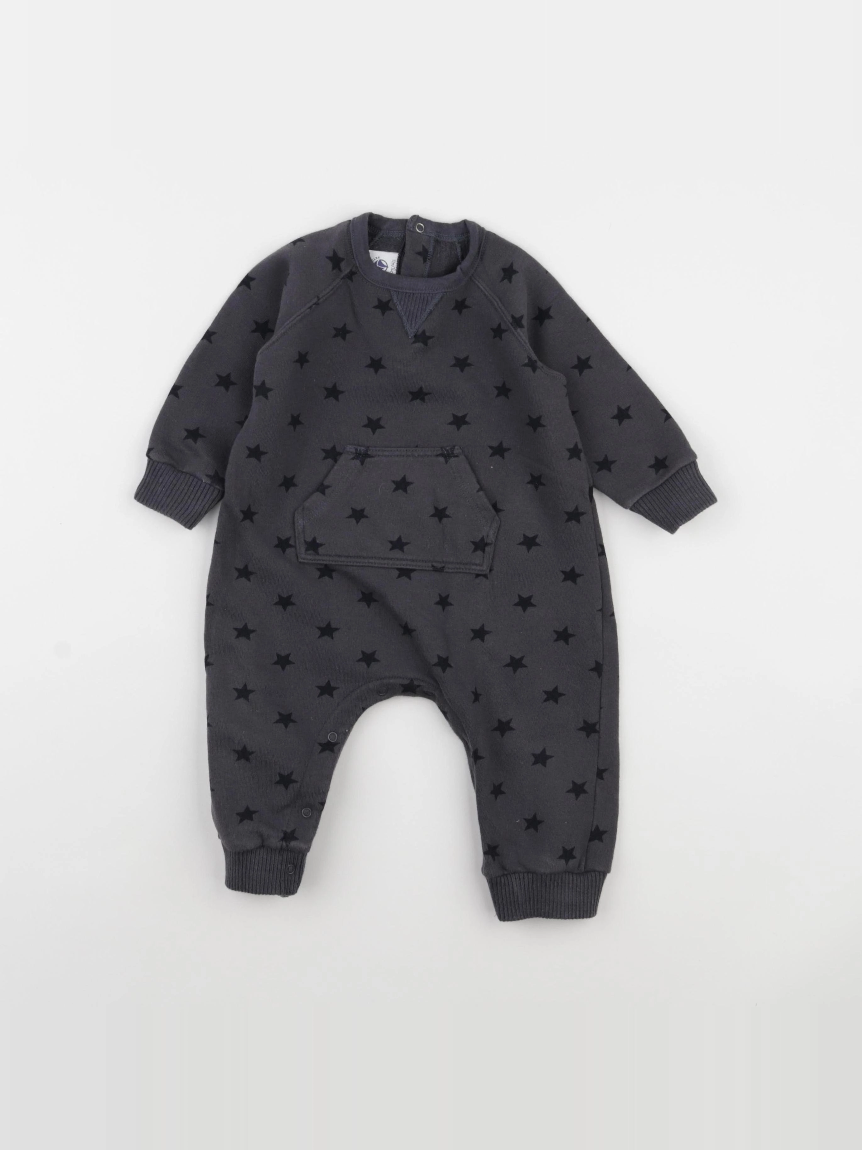 Petit Bateau - pyjama coton gris - 12 mois