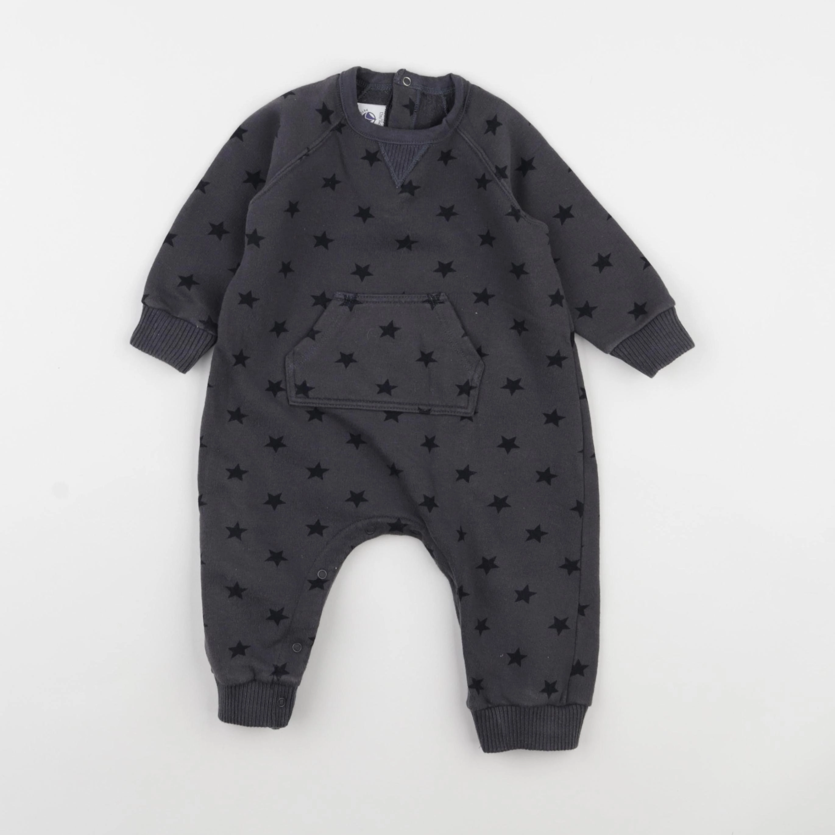 Petit Bateau - pyjama coton gris - 12 mois